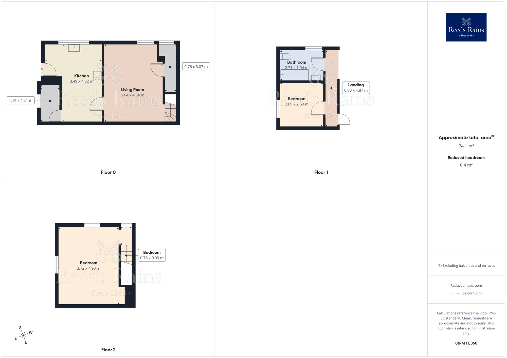 Floorplan of 2 bedroom Semi Detached House for sale, Borough Road, St. Helens, Merseyside, WA10