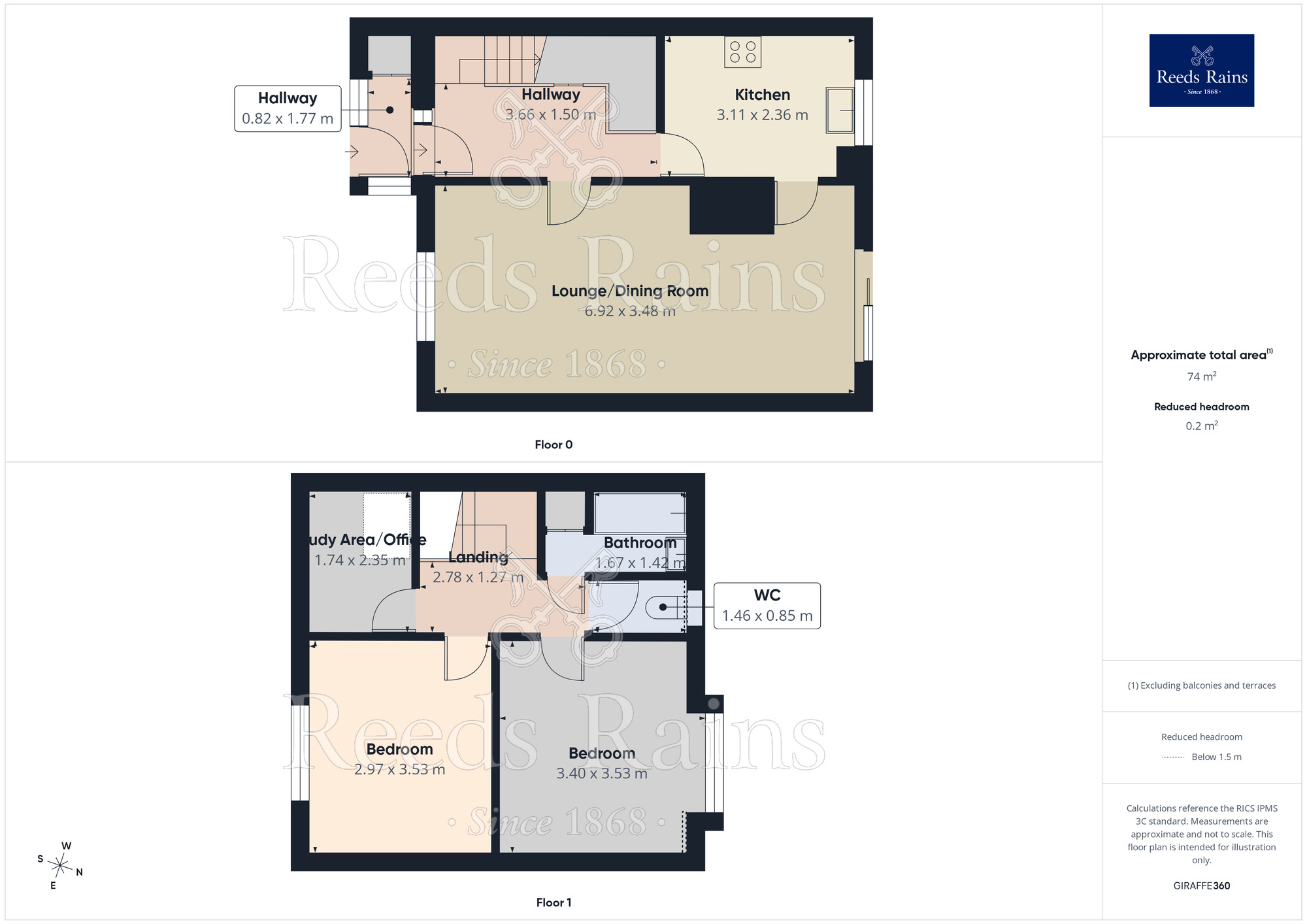 Floorplan of 2 bedroom Mid Terrace House for sale, Gregory Close, Old Hall, Cheshire, WA5