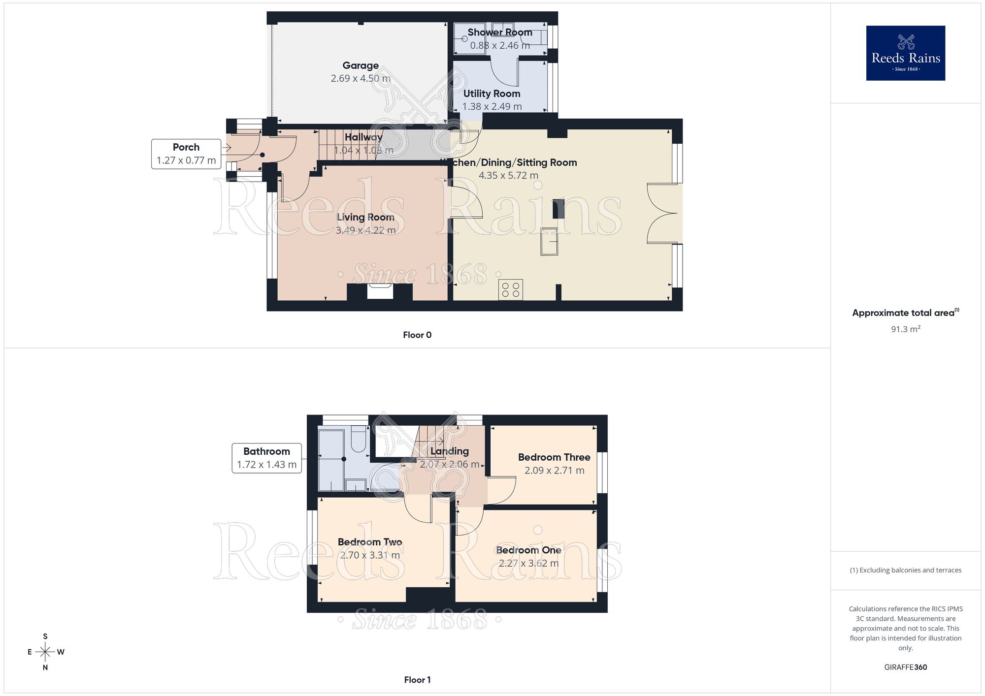 Floorplan of 3 bedroom Semi Detached House for sale, Chain Lane, St. Helens, Merseyside, WA11
