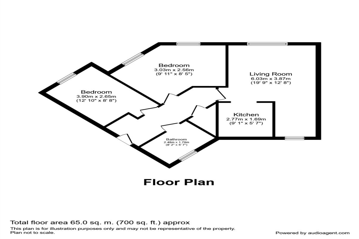 Floorplan of 2 bedroom Flat for sale, Cygnet Gardens, St. Helens, Merseyside, WA9