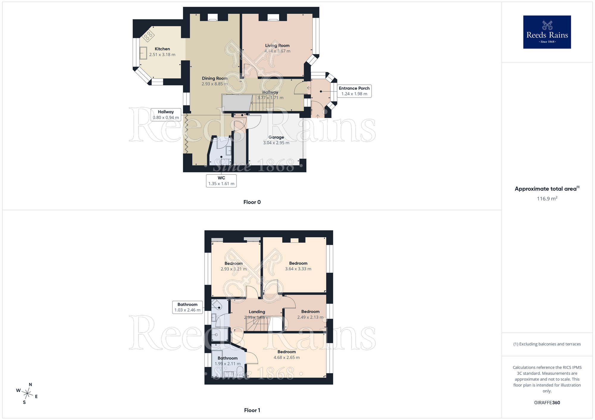 Floorplan of 4 bedroom Semi Detached House for sale, Station Road, Penketh, Cheshire, WA5