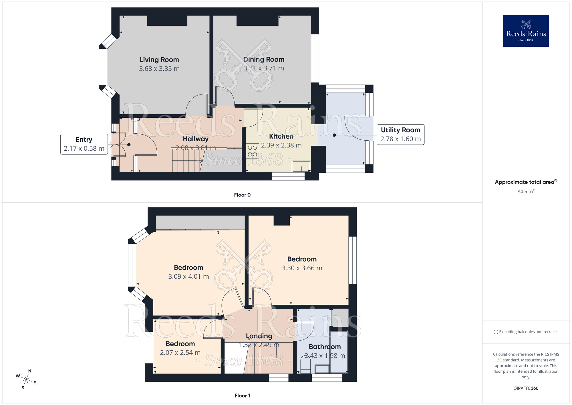 Floorplan of 3 bedroom Semi Detached House for sale, Broadway, Grange Park, Merseyside, WA10