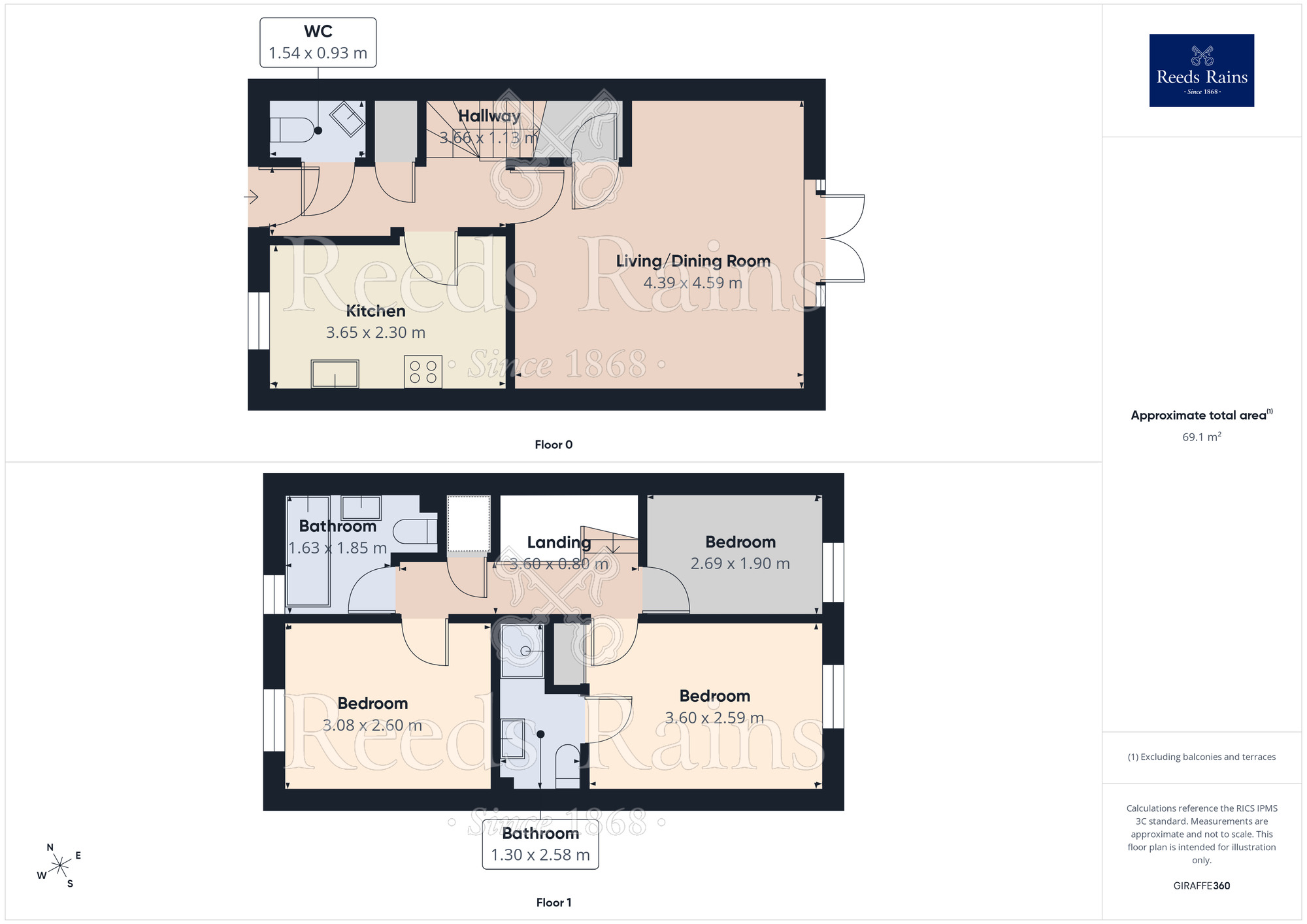 Floorplan of 3 bedroom End Terrace House for sale, Penhurst Way, St. Helens, Merseyside, WA9