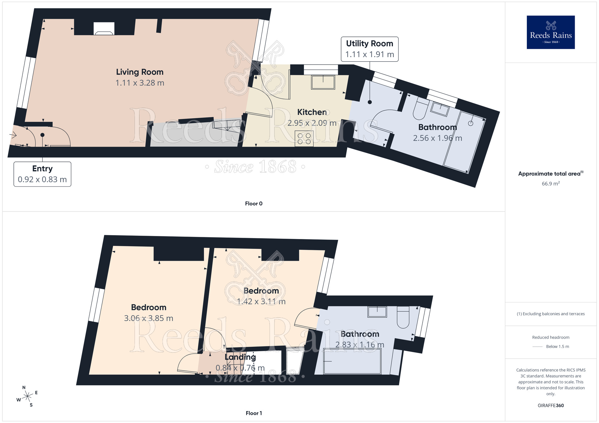 Floorplan of 2 bedroom Mid Terrace House for sale, Bates Crescent, St. Helens, Merseyside, WA10