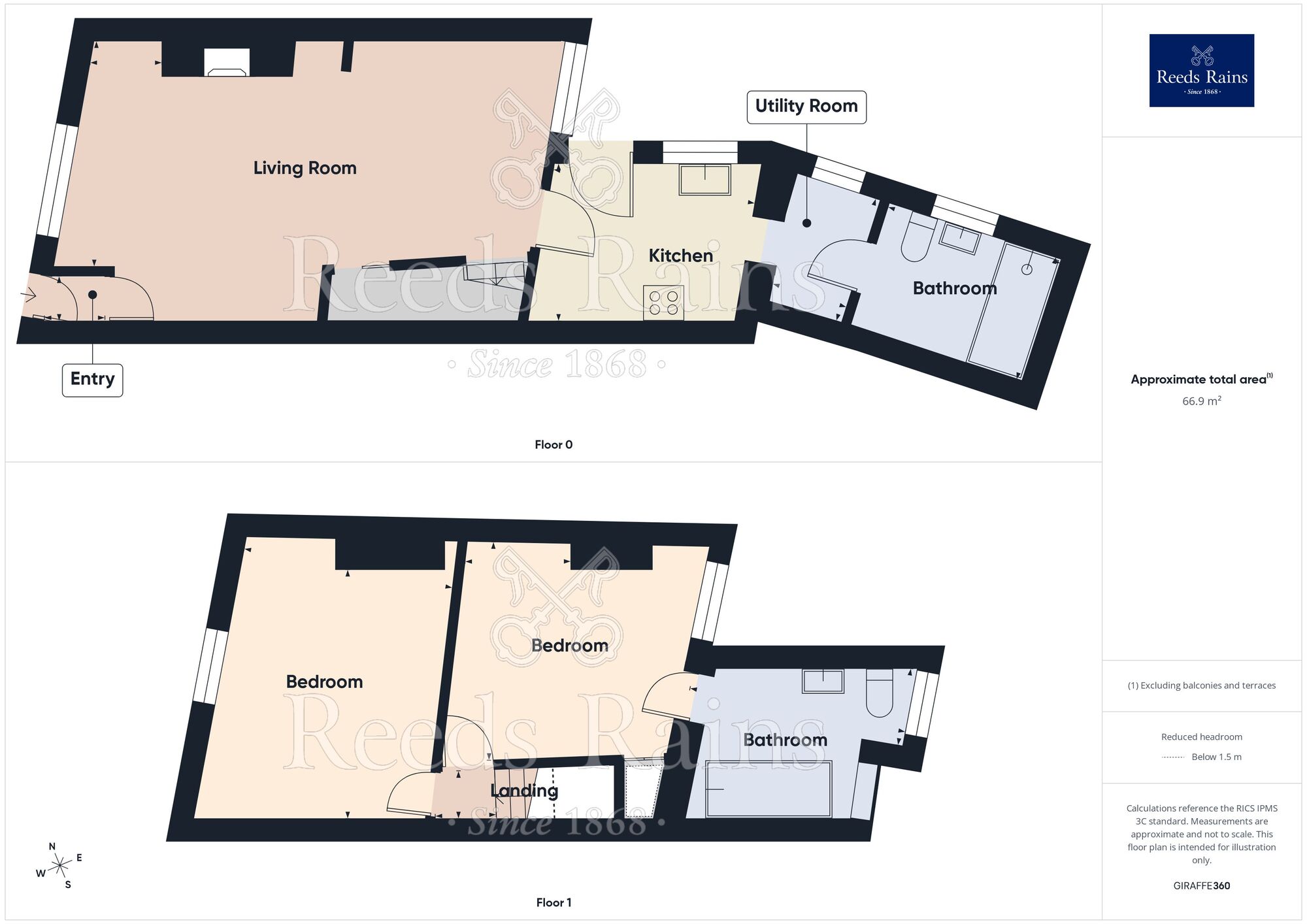 Floorplan of 2 bedroom Mid Terrace House for sale, Bates Crescent, St. Helens, Merseyside, WA10