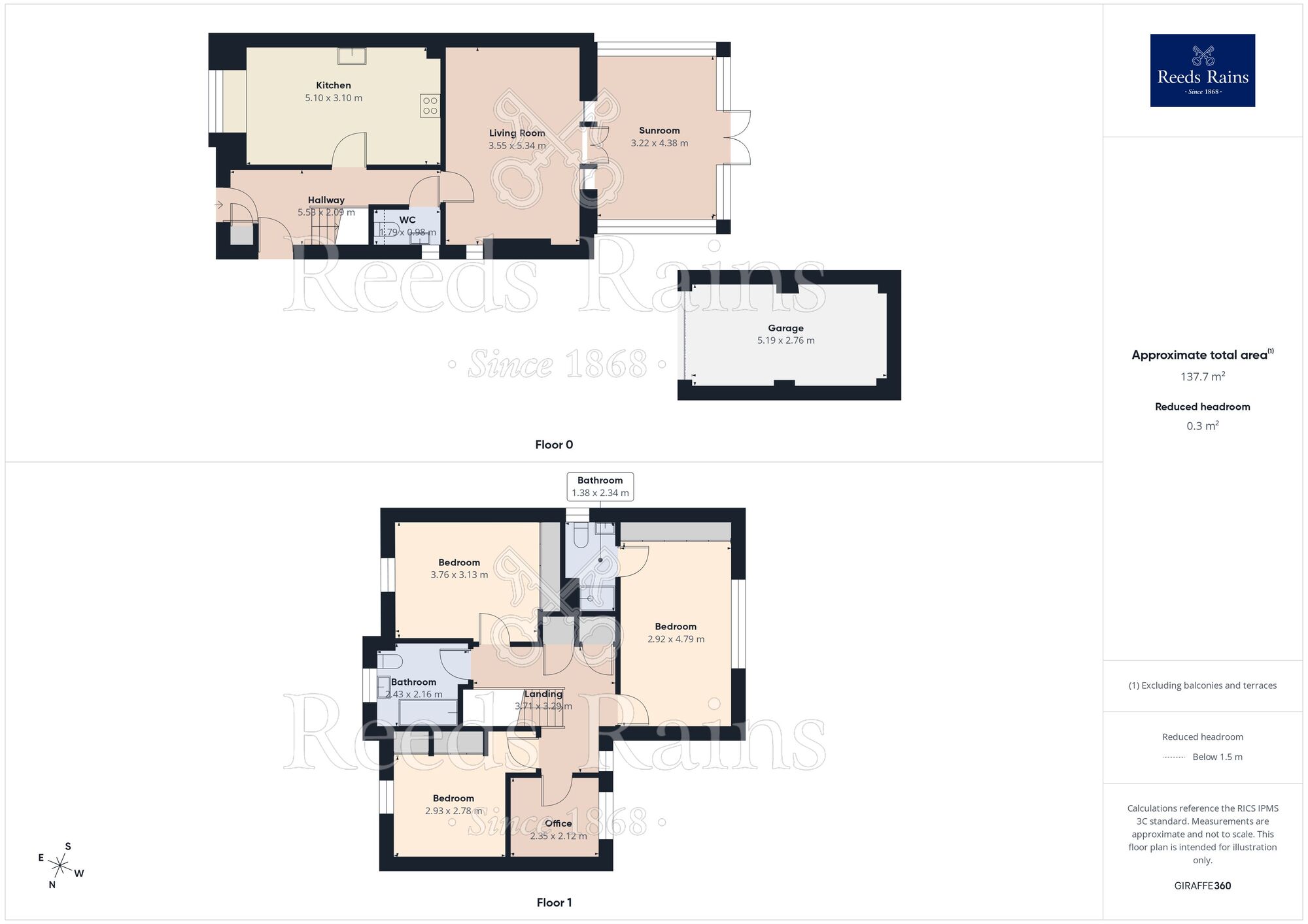 Floorplan of 4 bedroom Detached House for sale, Rockford Gardens, Great Sankey, Cheshire, WA5