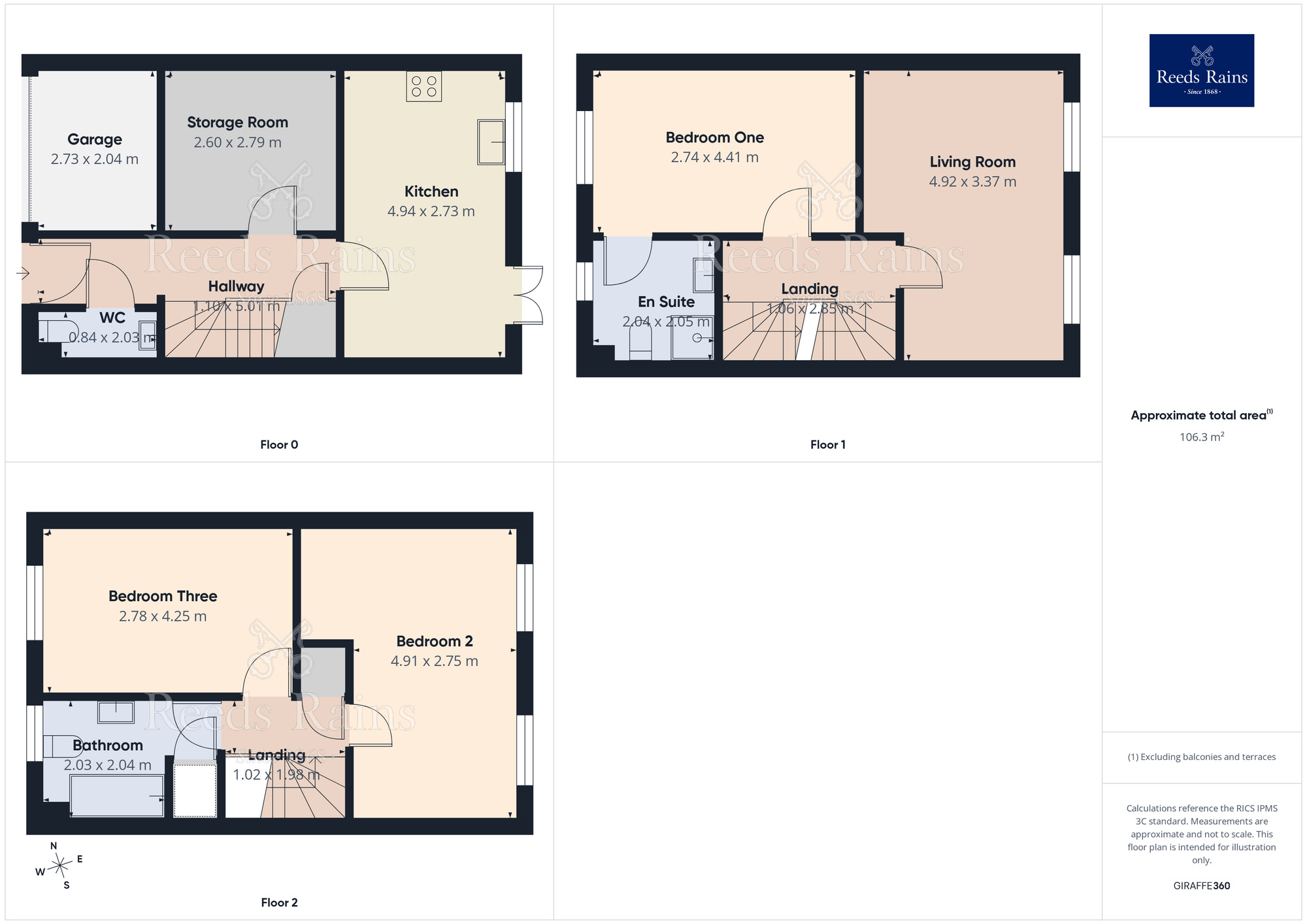 Floorplan of 3 bedroom Semi Detached House for sale, Medway Court, St. Helens, Merseyside, WA9