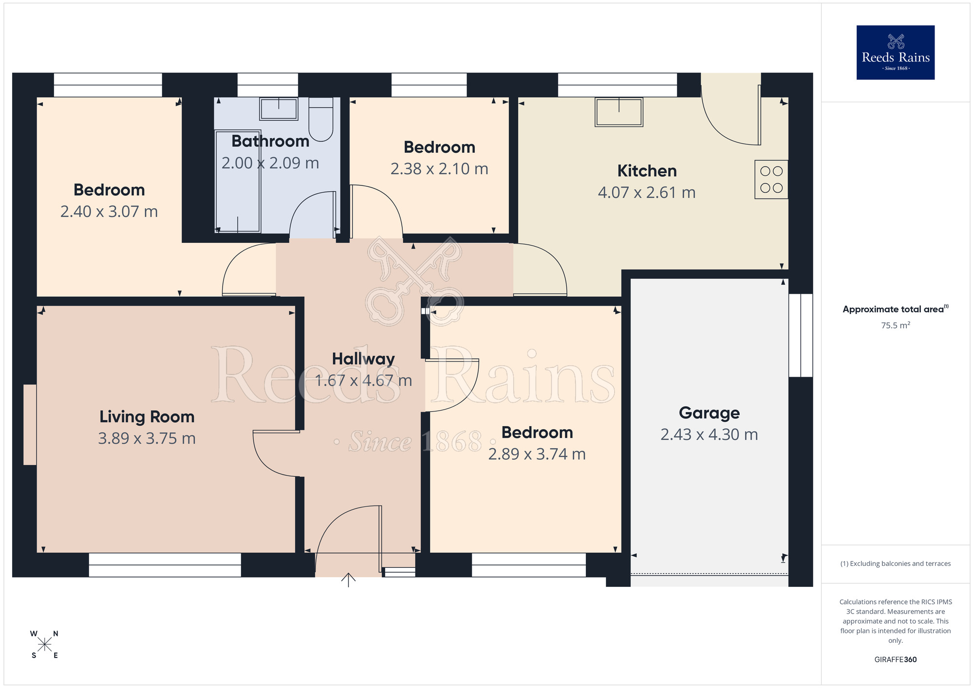 Floorplan of 3 bedroom Detached Bungalow for sale, Hall Street, St. Helens, Merseyside, WA10