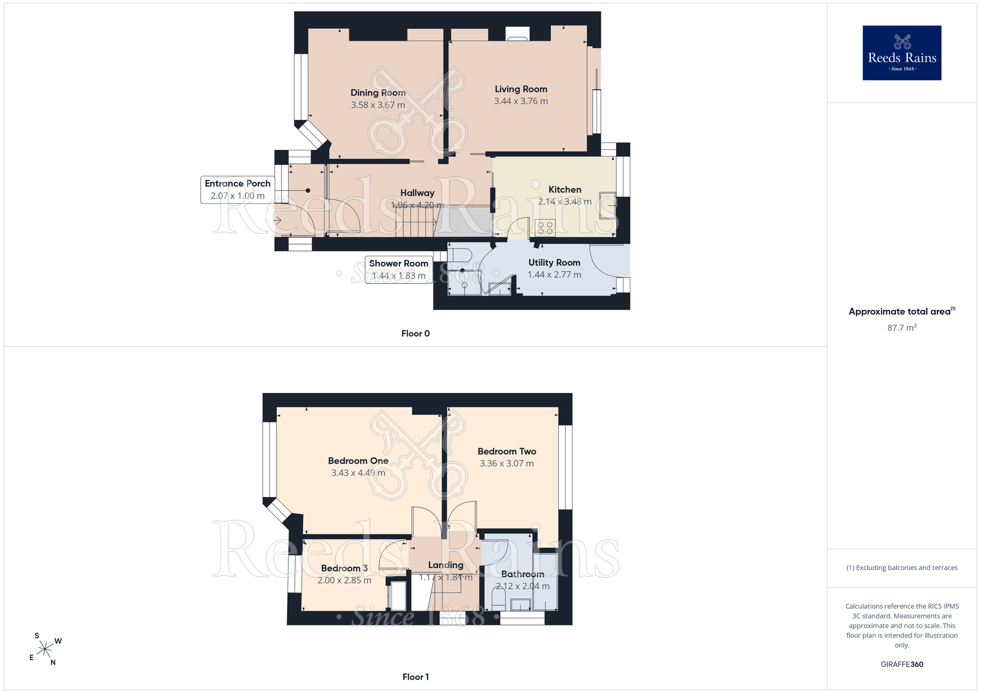 Floorplan of 3 bedroom Semi Detached House for sale, Davy Close, Eccleston, Merseyside, WA10