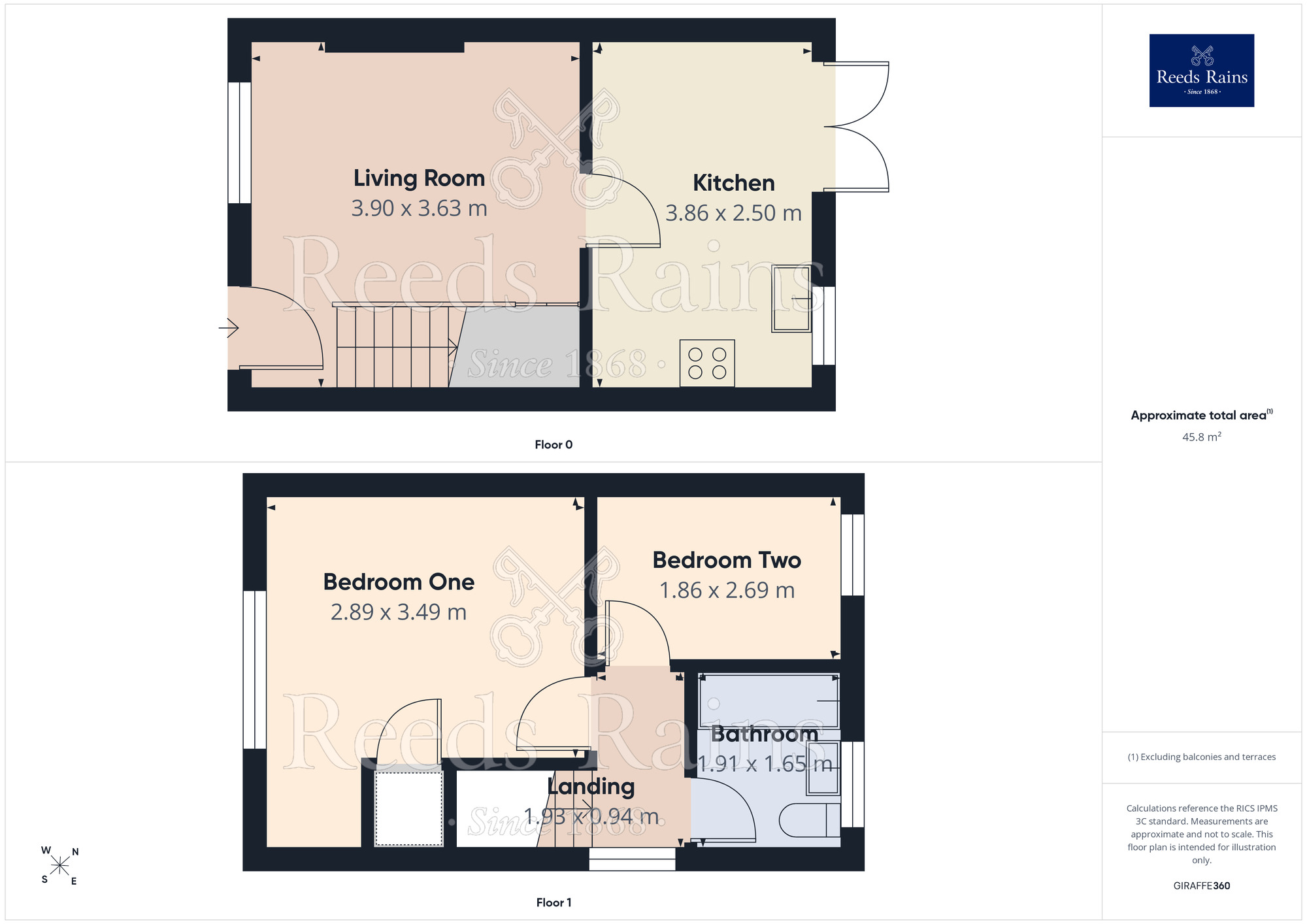 Floorplan of 2 bedroom End Terrace House for sale, Cheshire Gardens, St. Helens, Merseyside, WA10