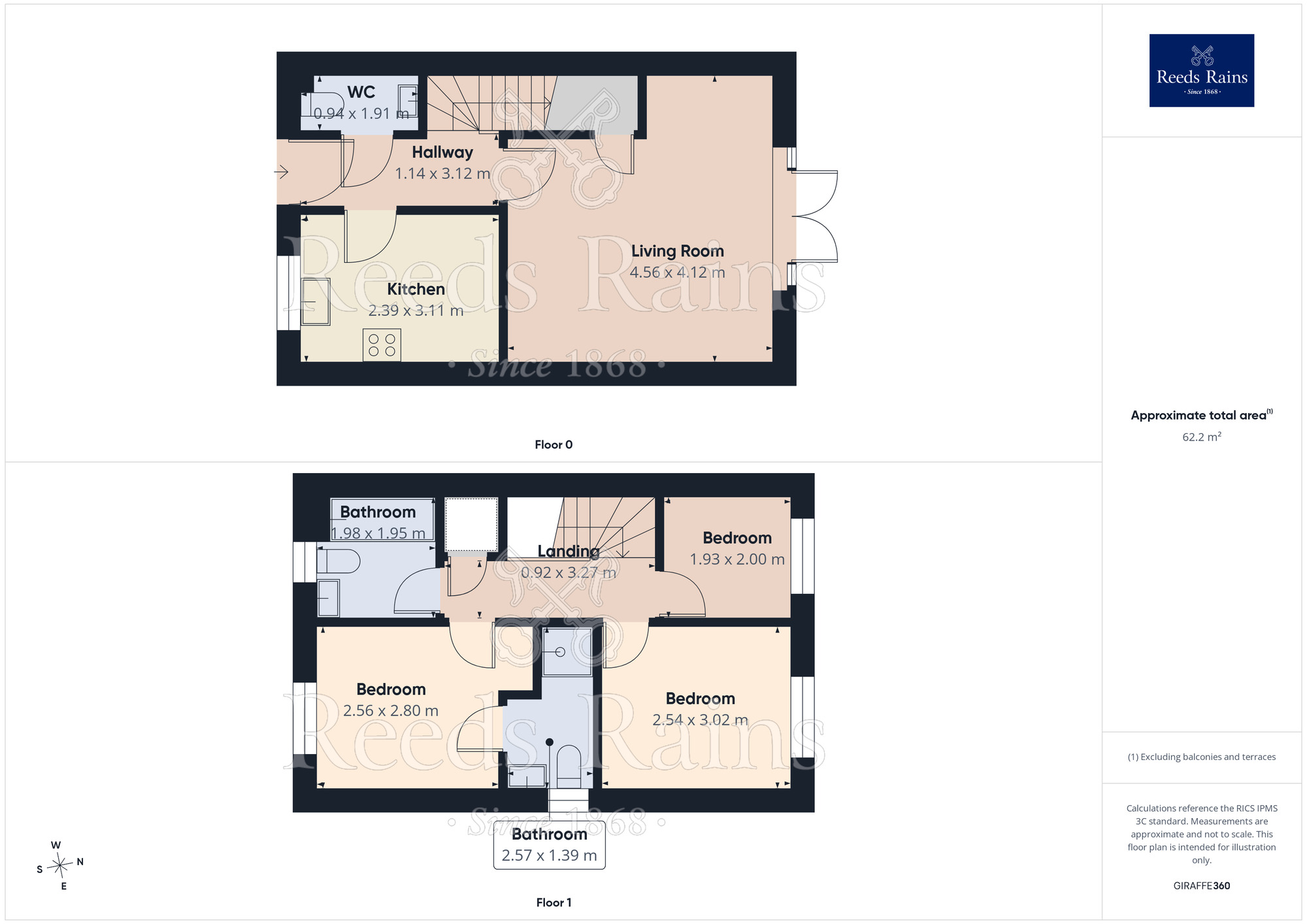 Floorplan of 3 bedroom Semi Detached House for sale, Coslett Drive, St. Helens, Merseyside, WA10