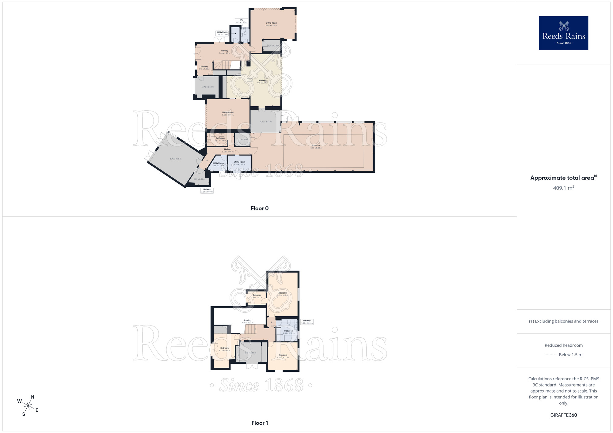 Floorplan of 5 bedroom Detached House to rent, Twiss Green Lane, Culcheth, Cheshire, WA3