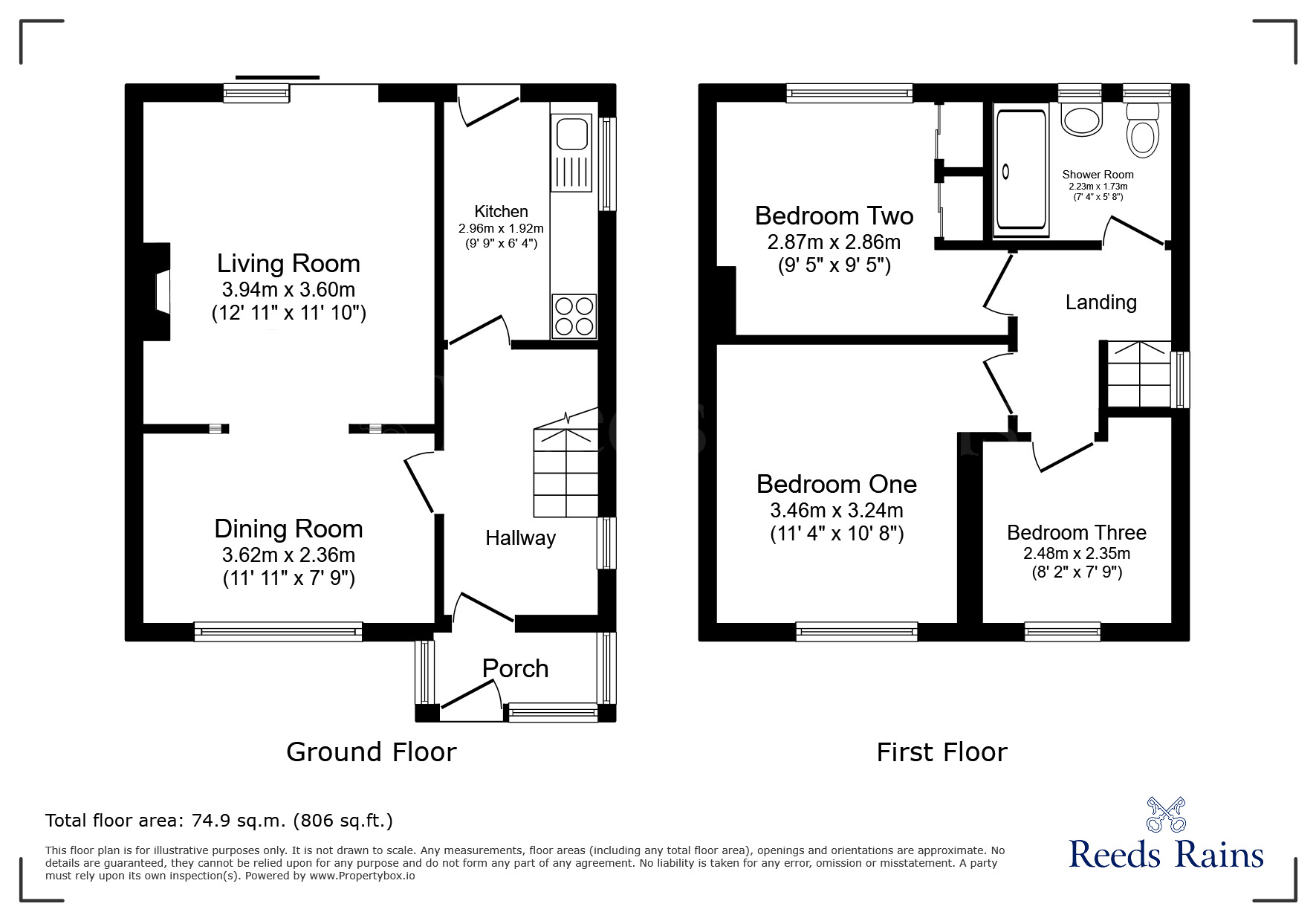 Floorplan of 3 bedroom Semi Detached House for sale, McMinnis Avenue, St. Helens, Merseyside, WA9