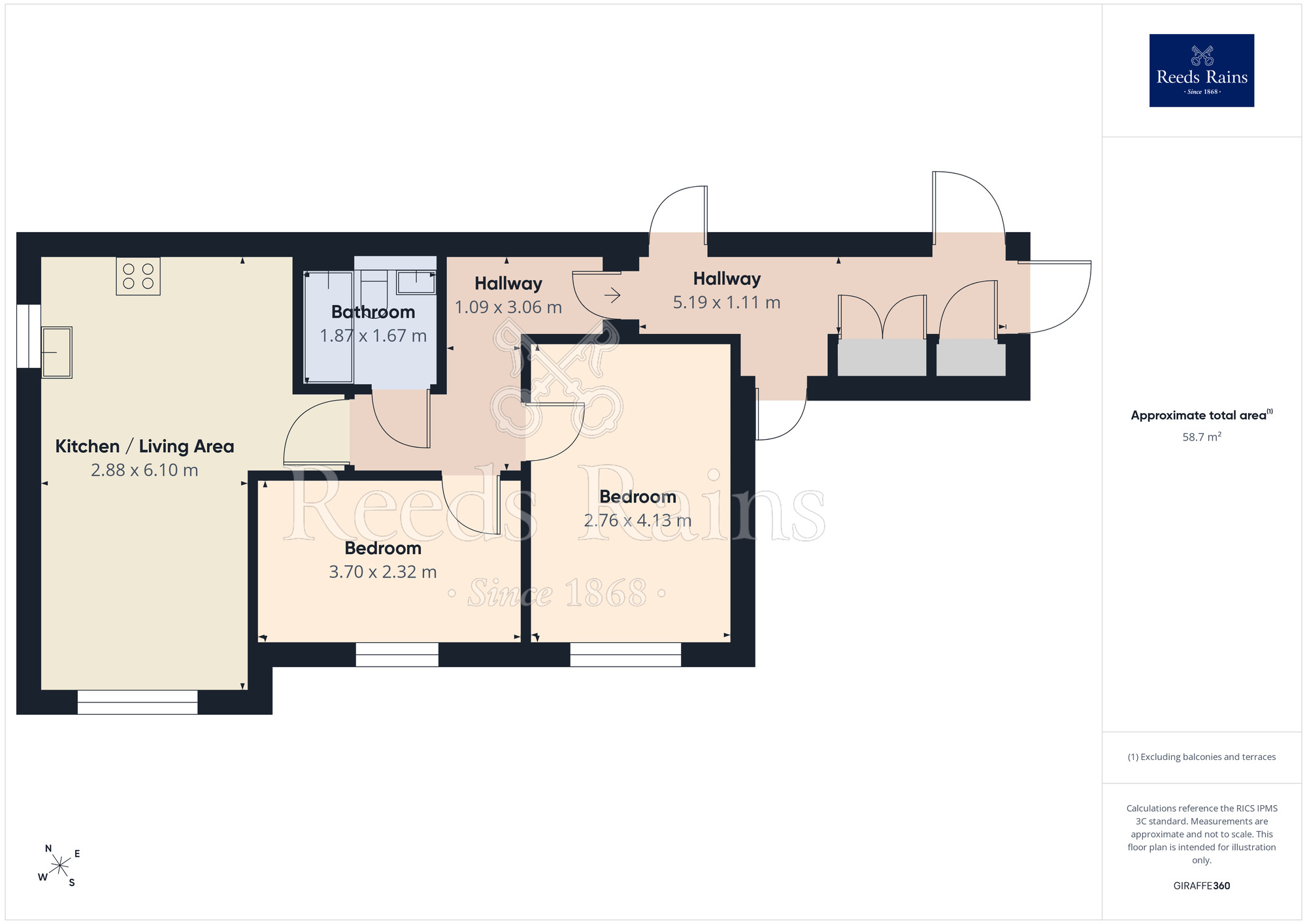 Floorplan of 2 bedroom Flat for sale, Chandlers Way, Sutton Manor, St. Helens, WA9