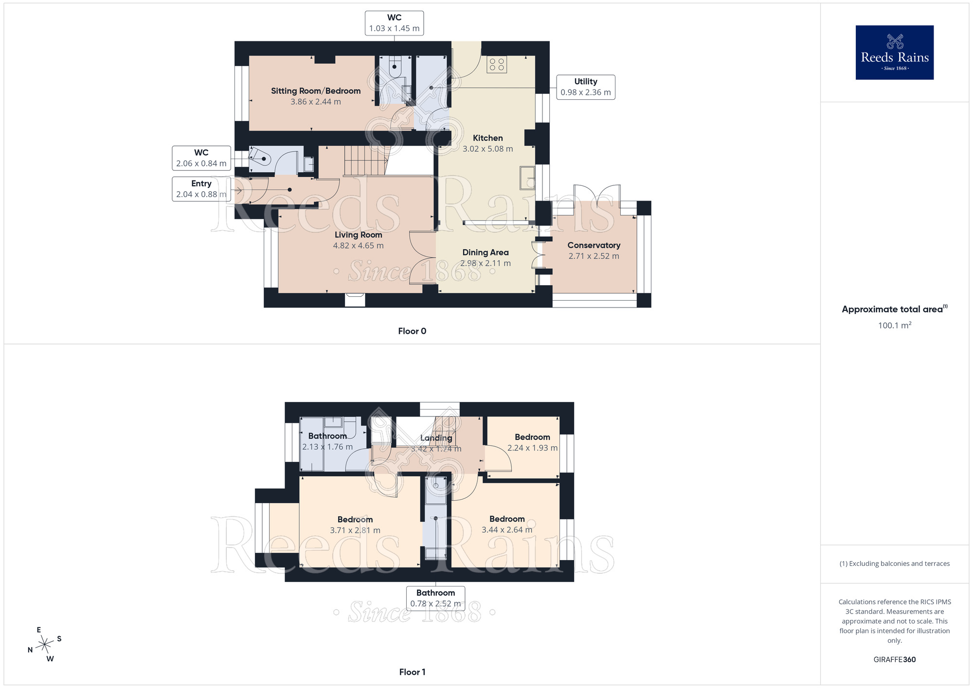 Floorplan of 3 bedroom Detached House for sale, Rochester Gardens, St. Helens, Merseyside, WA10