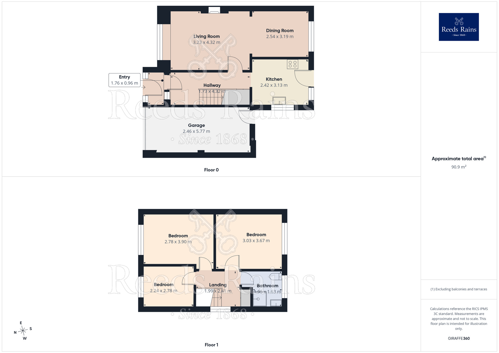 Floorplan of 3 bedroom Detached House for sale, Skelton Close, St. Helens, Merseyside, WA11