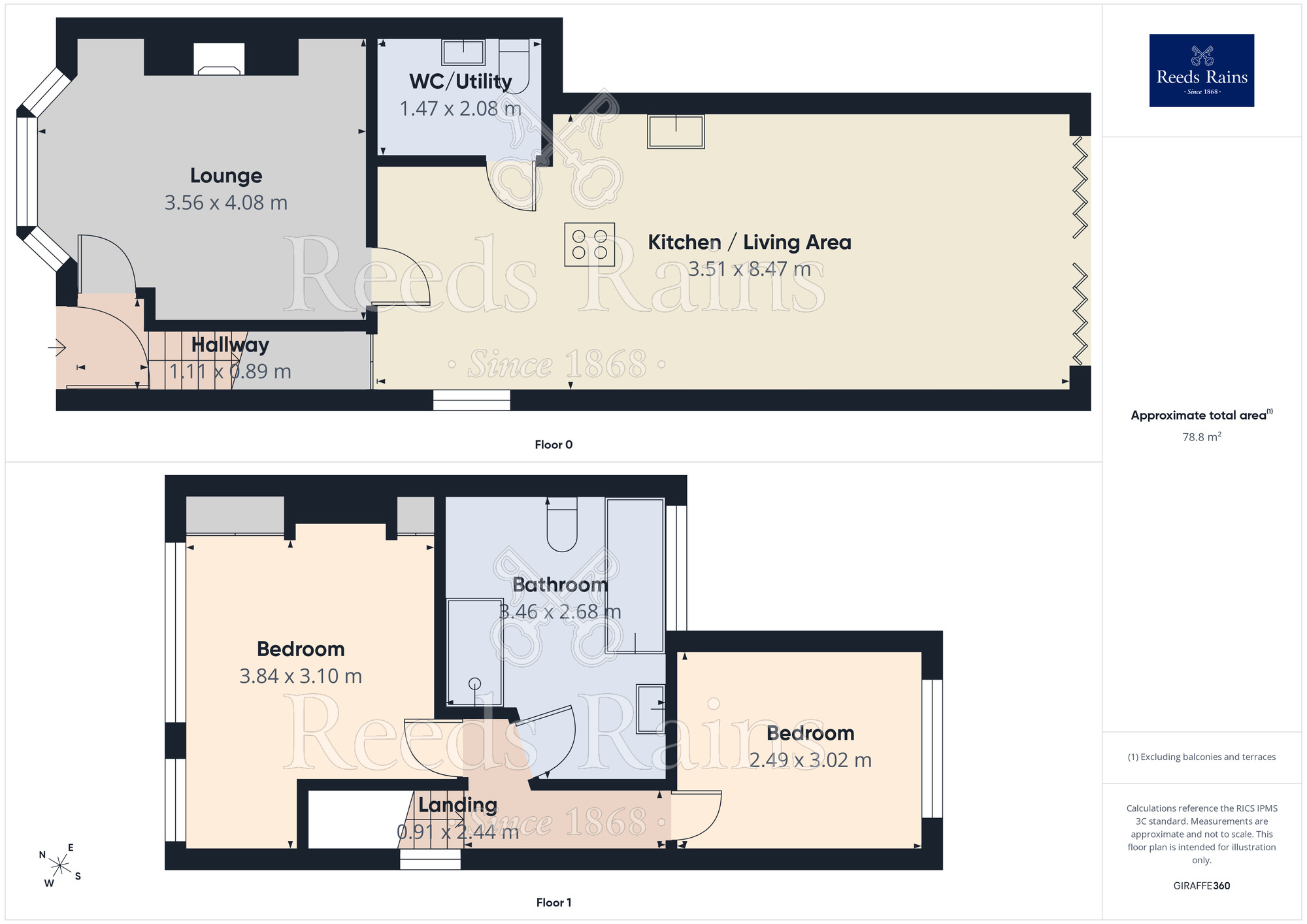 Floorplan of 2 bedroom Semi Detached House for sale, Siding Lane, Rainford, Merseyside, WA11