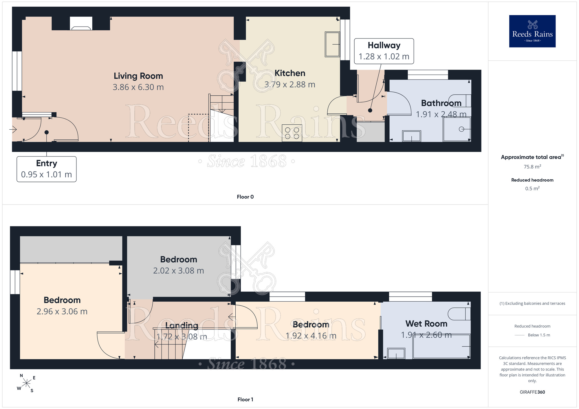 Floorplan of 3 bedroom Mid Terrace House for sale, Graham Street, St. Helens, Merseyside, WA9