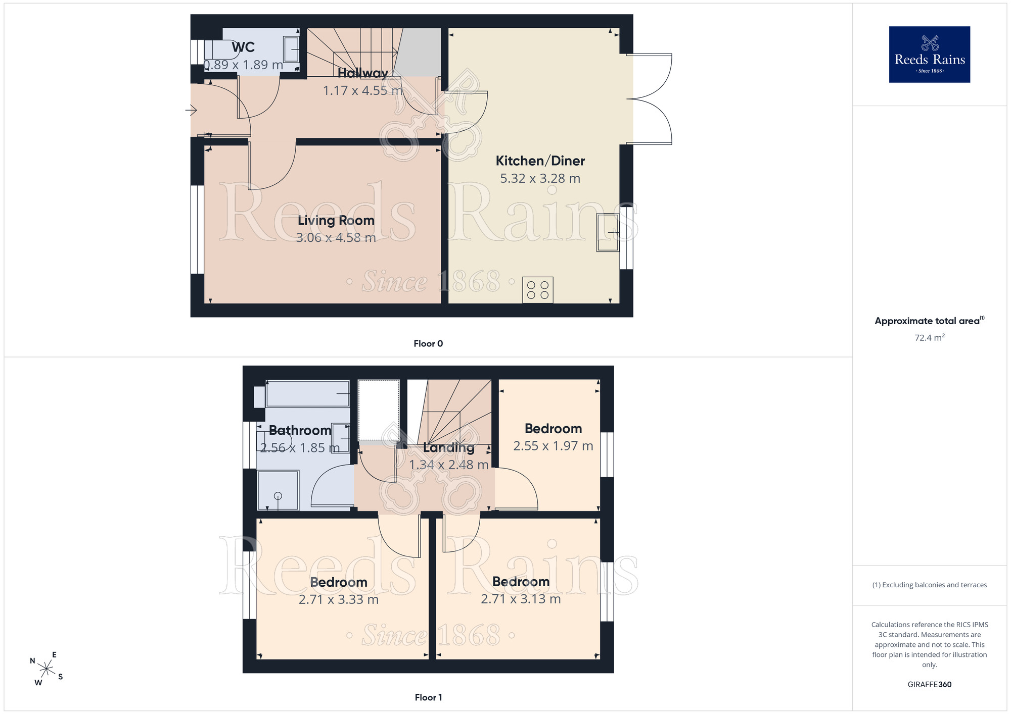 Floorplan of 3 bedroom Semi Detached House for sale, Grassendale, St. Helens, Merseyside, WA9