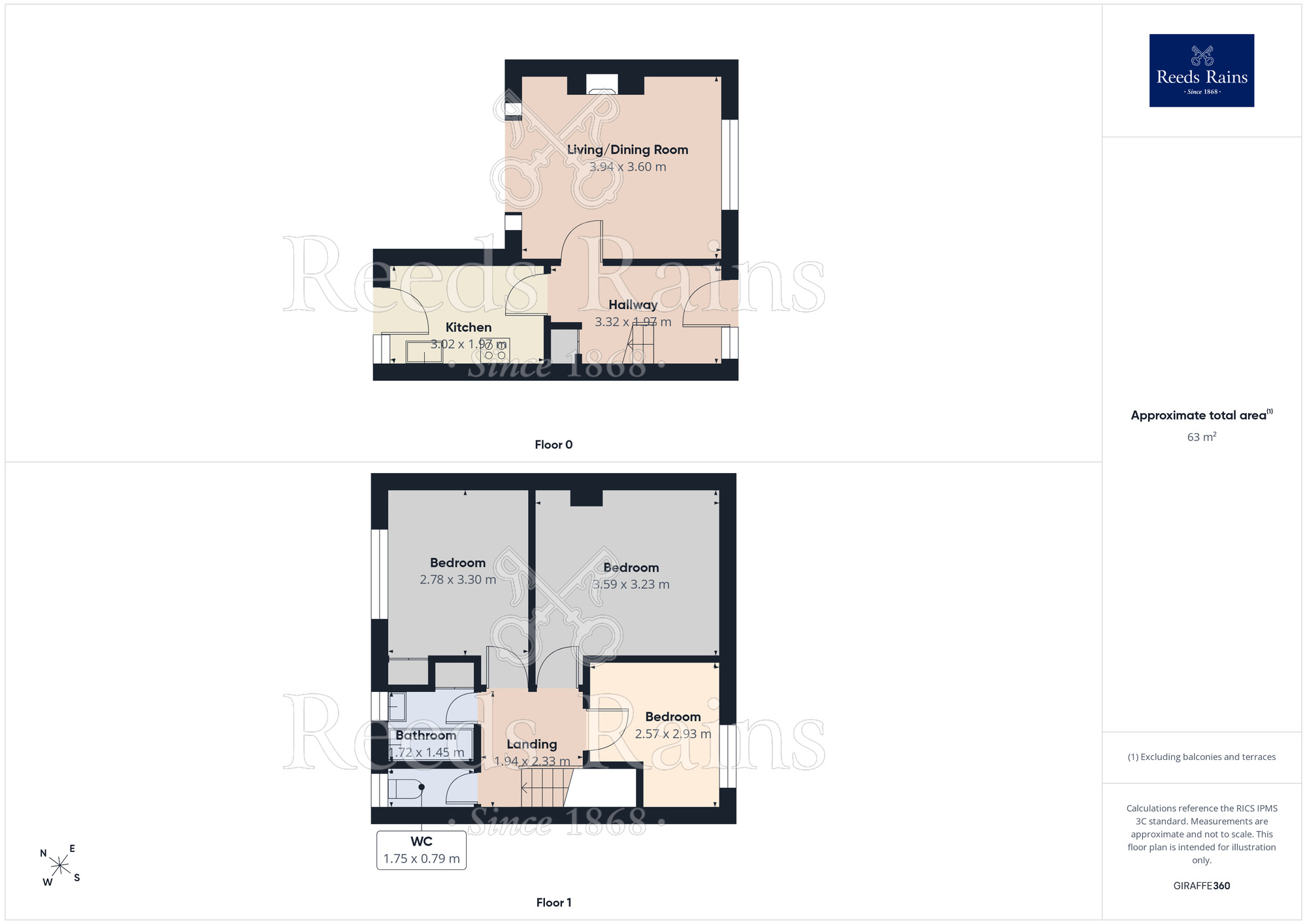 Floorplan of 3 bedroom Mid Terrace House for sale, Hard Lane, St. Helens, Merseyside, WA10
