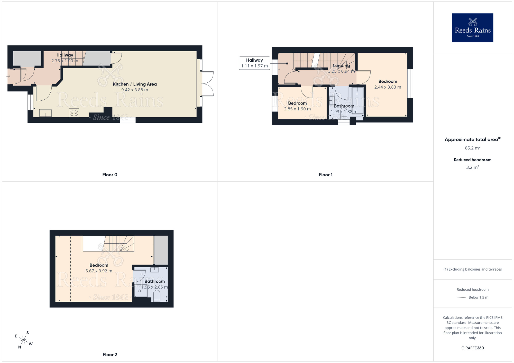 Floorplan of 3 bedroom Semi Detached House for sale, Grassendale, St. Helens, Merseyside, WA9