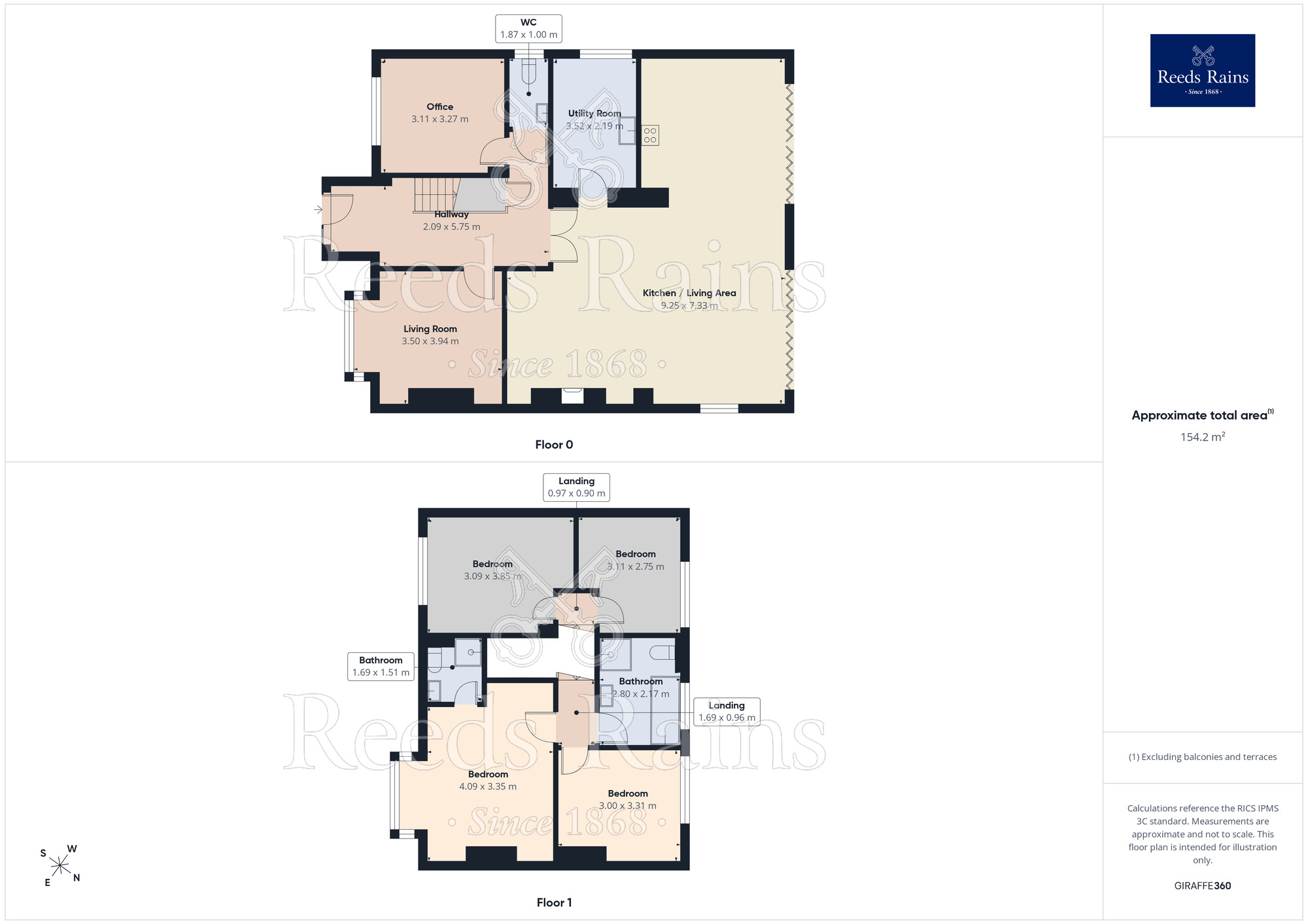Floorplan of 4 bedroom Semi Detached House for sale, Moss Bank Road, St. Helens, Merseyside, WA11