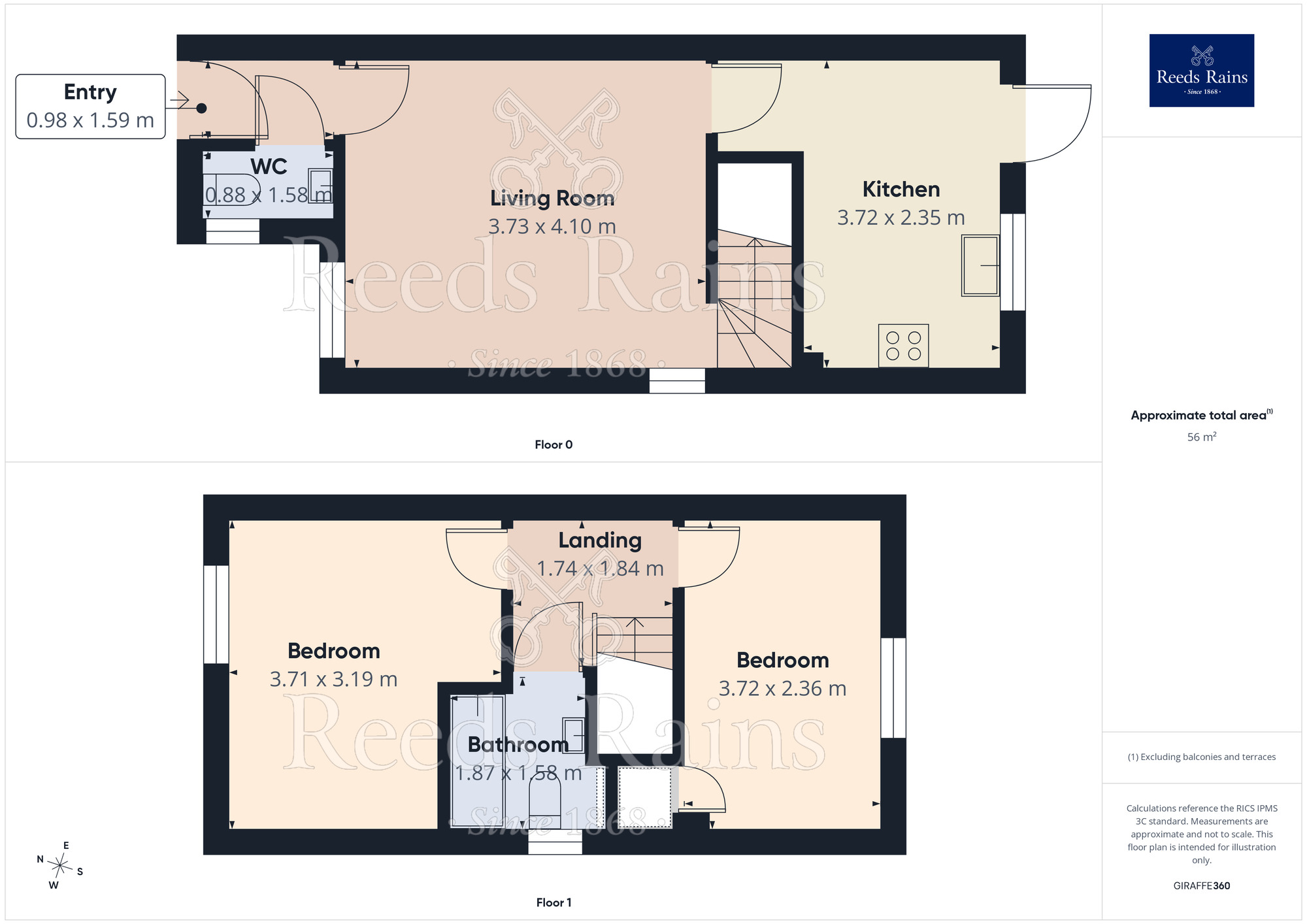 Floorplan of 2 bedroom Semi Detached House for sale, St. Peters Way, St. Helens, Merseyside, WA9