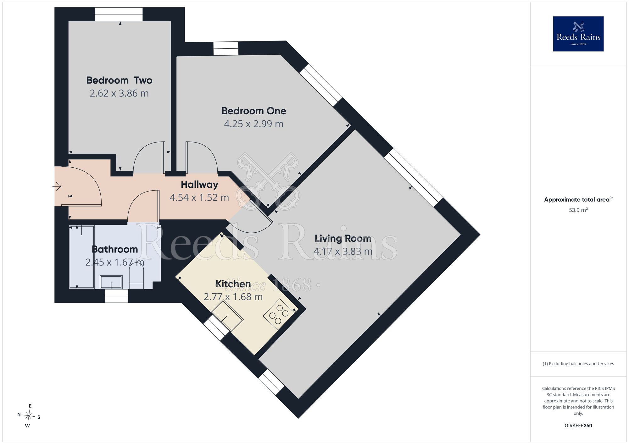 Floorplan of 2 bedroom Flat to rent, Cygnet Gardens, St. Helens, Merseyside, WA9