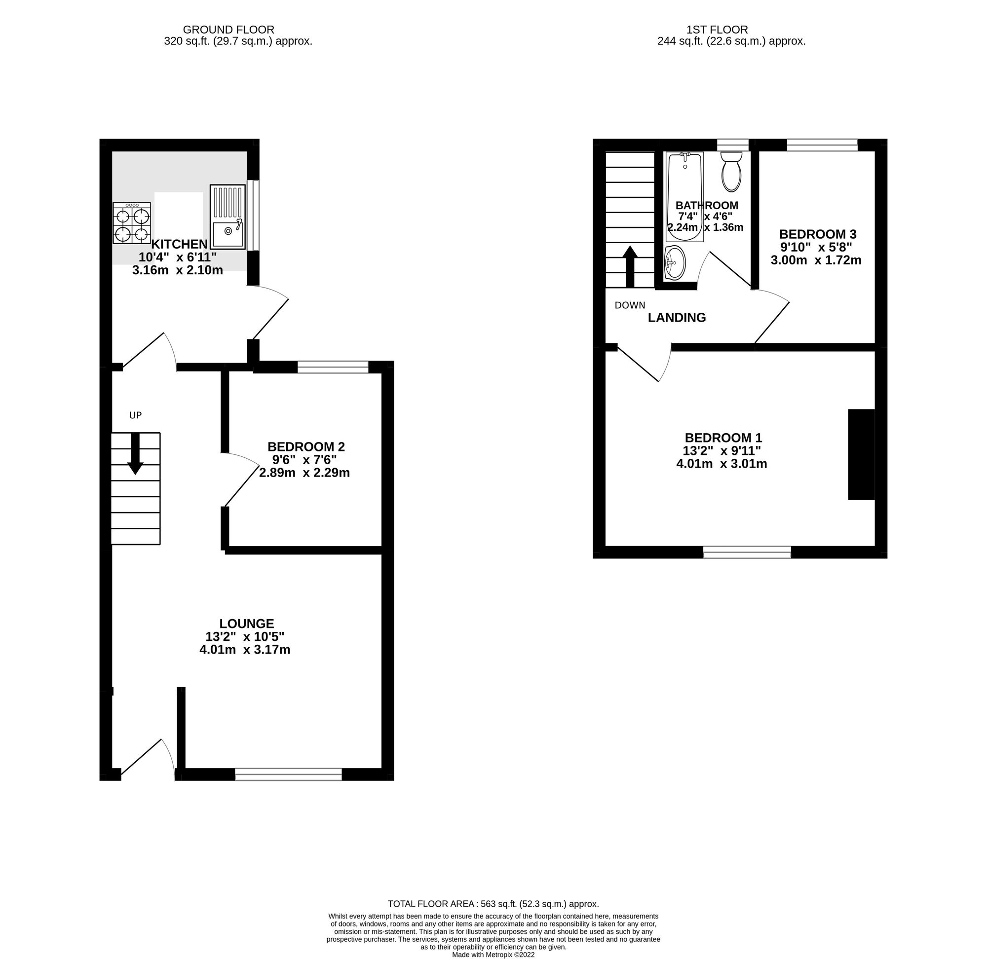 Floorplan of 2 bedroom Mid Terrace House for sale, Norland Road, Southsea, Hampshire, PO4