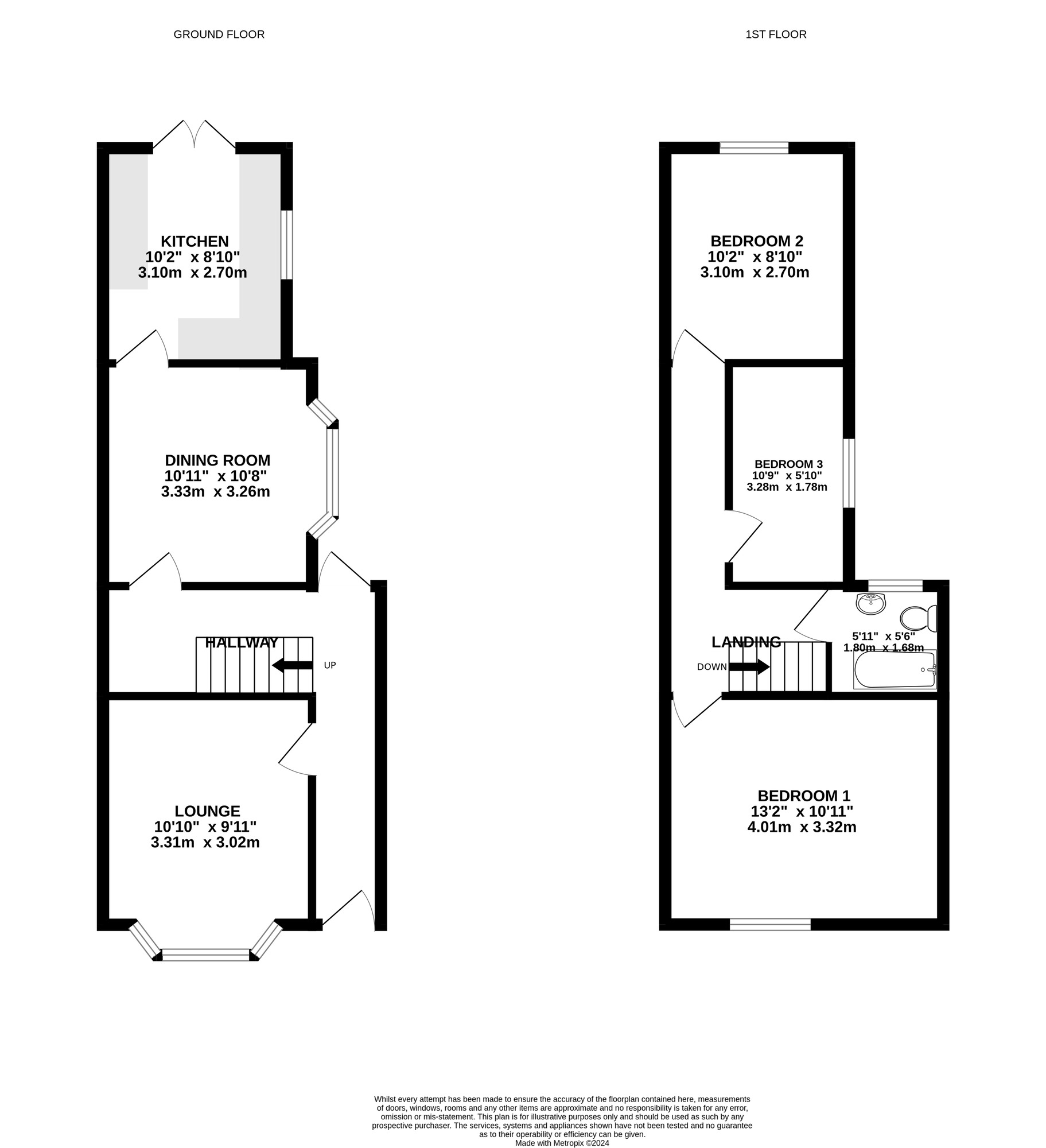 Floorplan of 3 bedroom Mid Terrace House for sale, Hatfield Road, Southsea, Hampshire, PO4