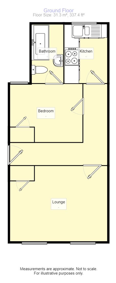 Floorplan of 1 bedroom  Flat for sale, Woodmancote Road, Southsea, Hampshire, PO4