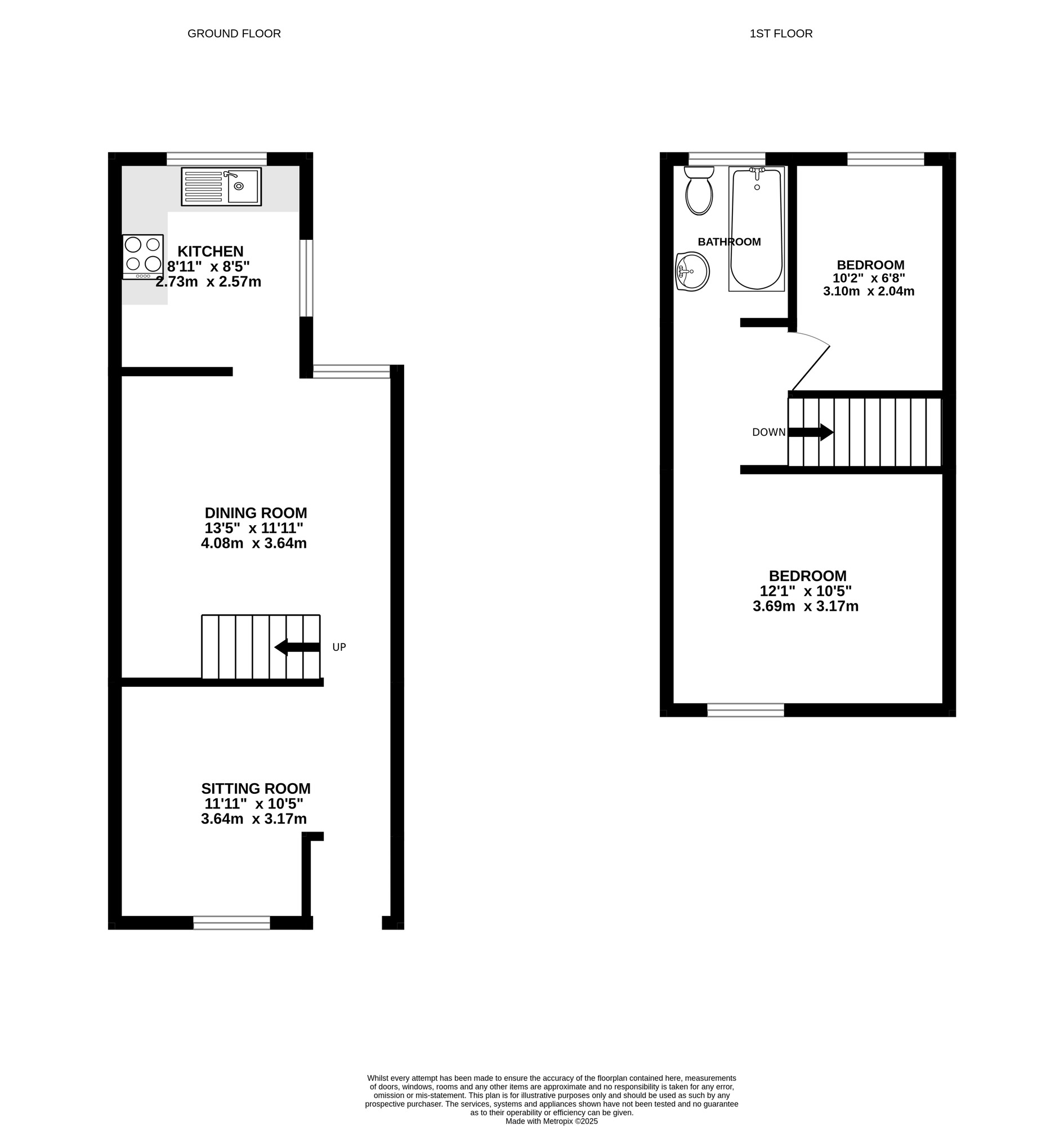 Floorplan of 2 bedroom Mid Terrace House for sale, Rosetta Road, Southsea, Hampshire, PO4
