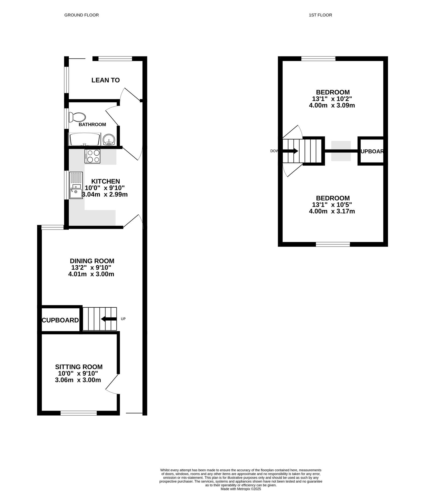 Floorplan of 2 bedroom Mid Terrace House for sale, Middlesex Road, Southsea, Hampshire, PO4
