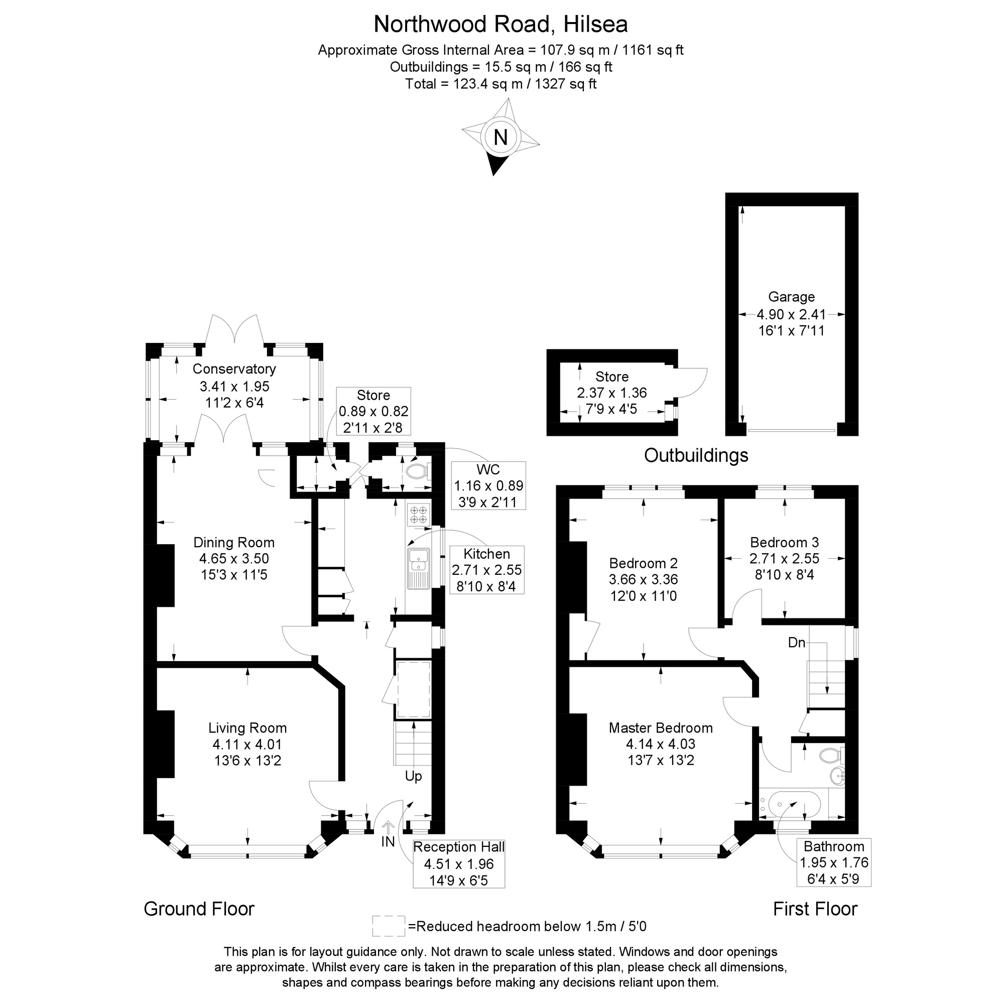Floorplan of 3 bedroom Semi Detached House for sale, Northwood Road, Portsmouth, Hampshire, PO2