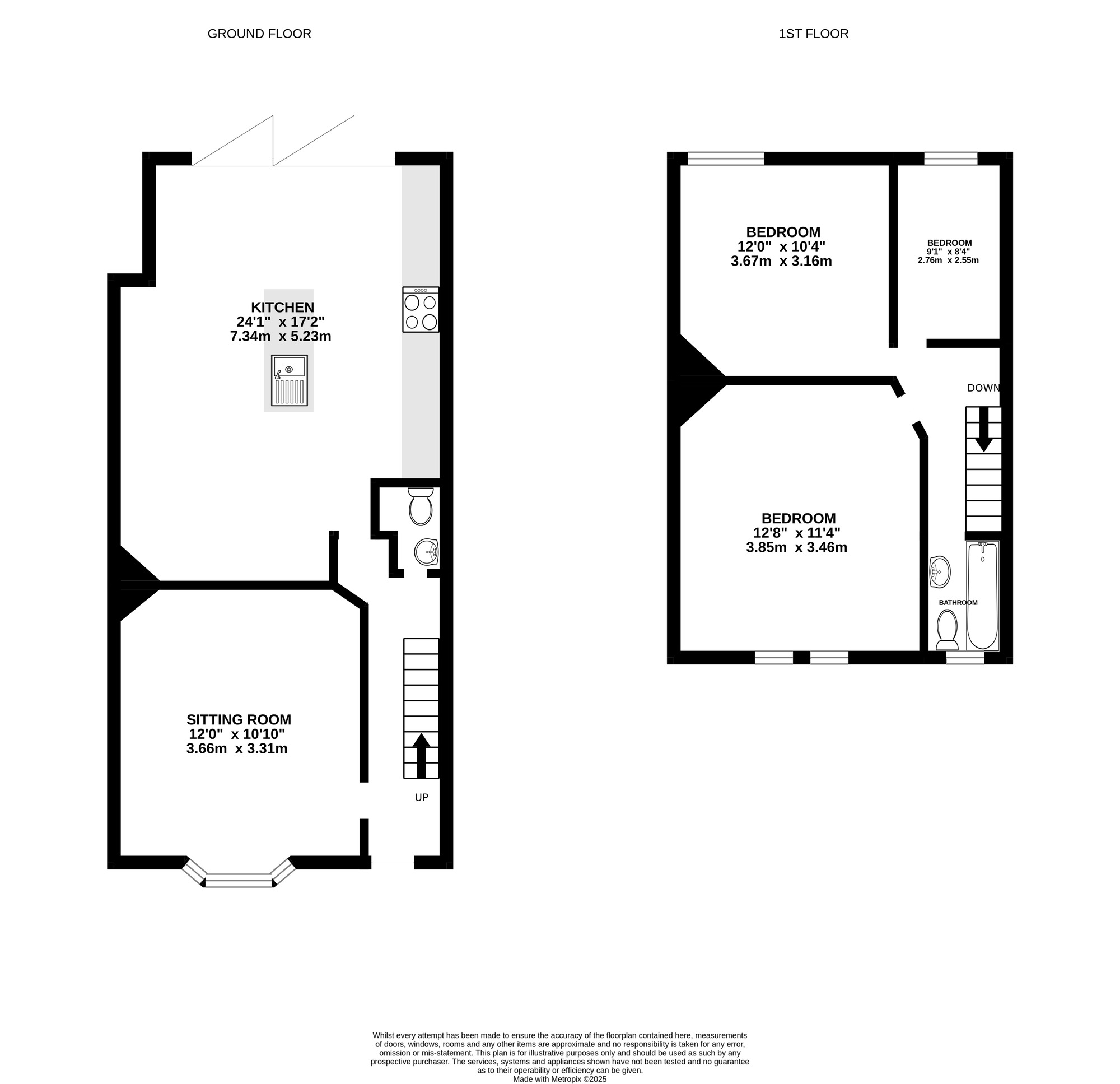 Floorplan of 3 bedroom Mid Terrace House for sale, Mayles Road, Southsea, Hampshire, PO4