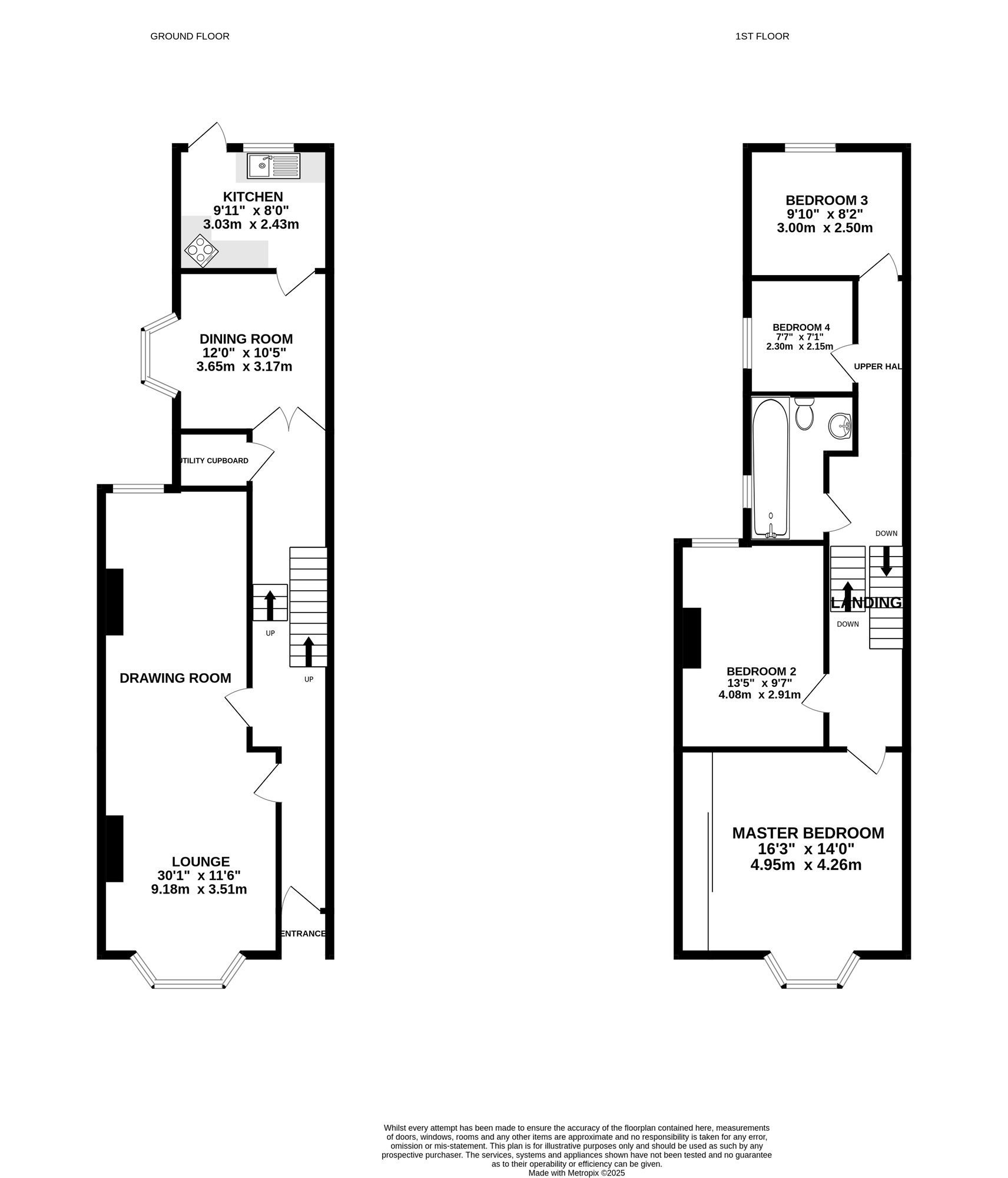 Floorplan of 4 bedroom Mid Terrace House for sale, Clarence Road, Southsea, Hampshire, PO5