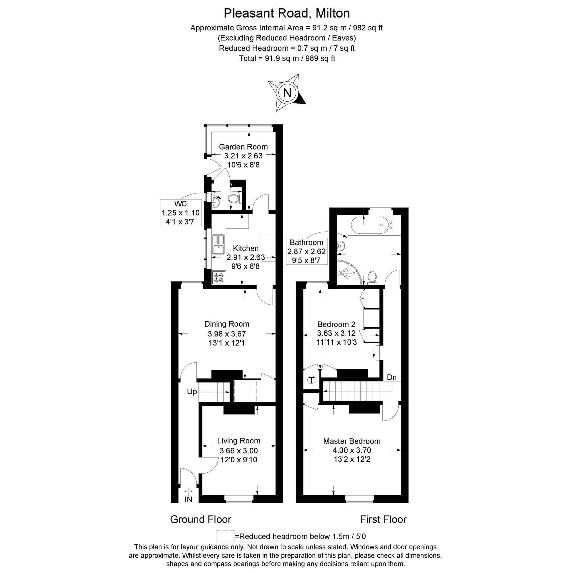Floorplan of 2 bedroom Mid Terrace House for sale, Pleasant Road, Southsea, Hampshire, PO4