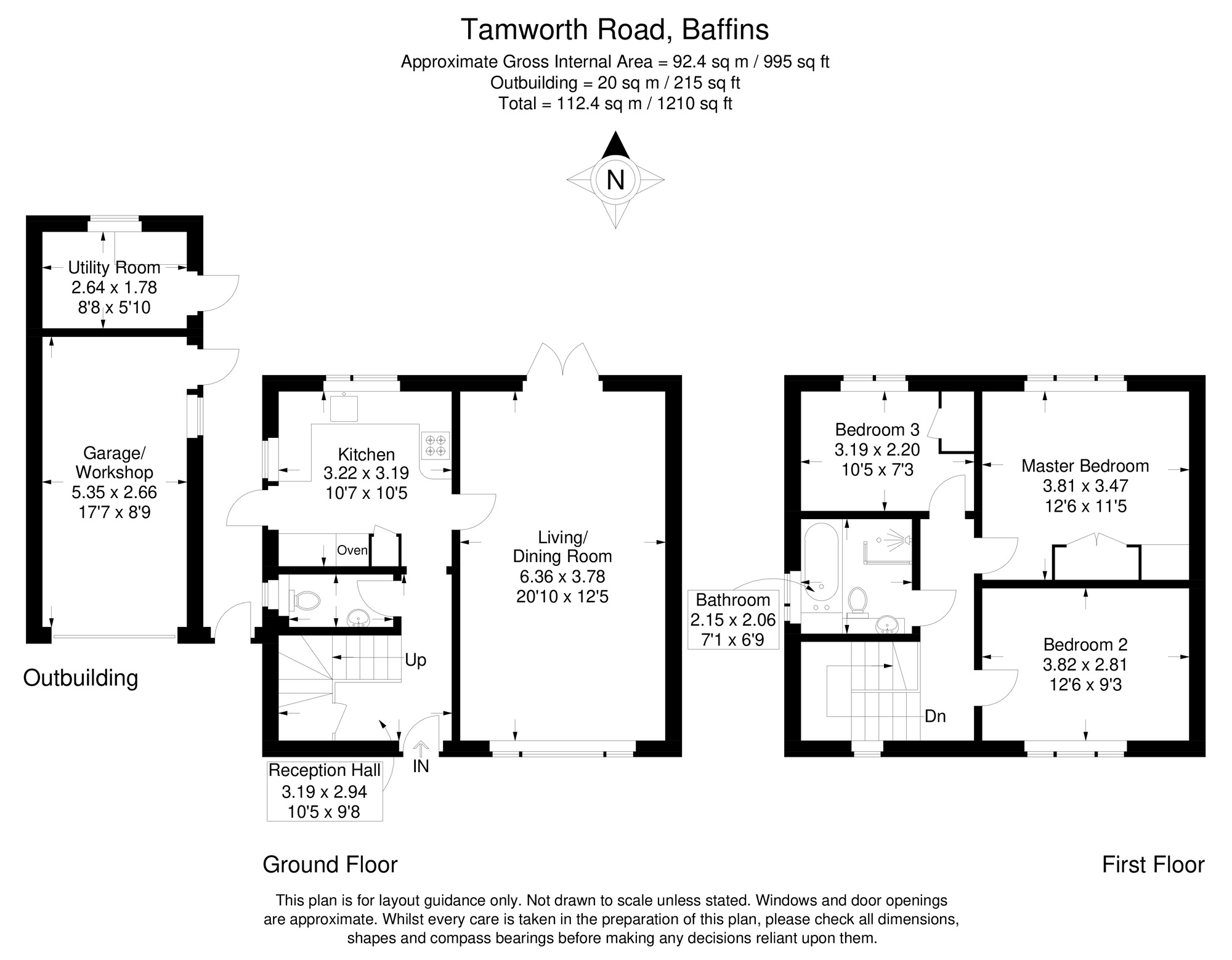Floorplan of 3 bedroom Semi Detached House for sale, Tamworth Road, Portsmouth, Hampshire, PO3