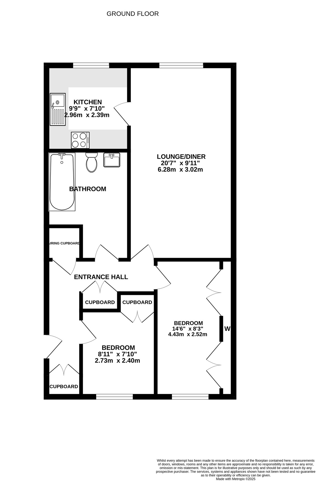 Floorplan of 2 bedroom  Flat for sale, Albert Road, Southsea, Hampshire, PO5