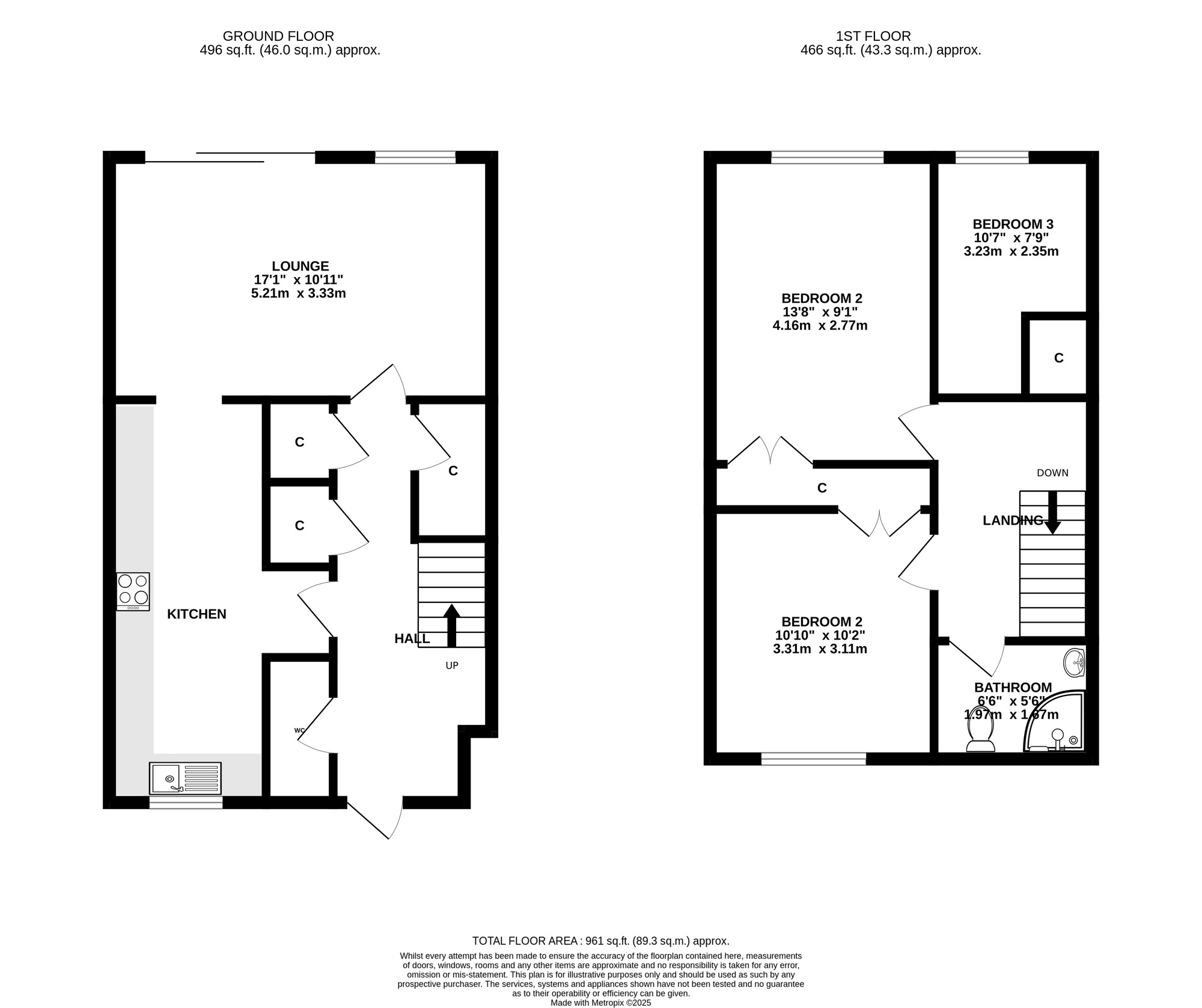 Floorplan of 3 bedroom Mid Terrace House for sale, Waterloo Street, Southsea, Hampshire, PO5