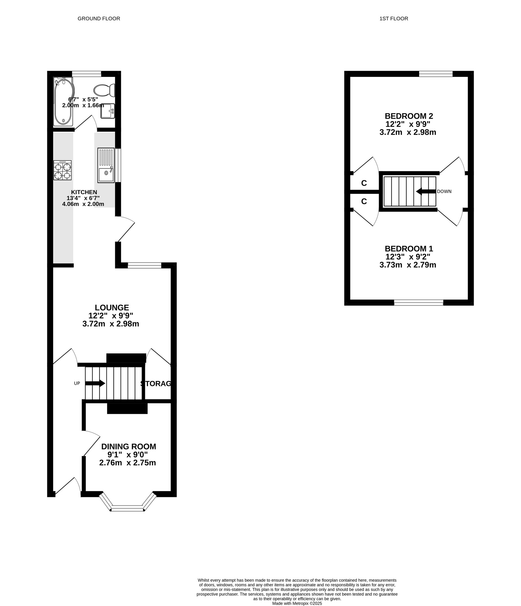 Floorplan of 2 bedroom Mid Terrace House for sale, Sutherland Road, Southsea, Hampshire, PO4