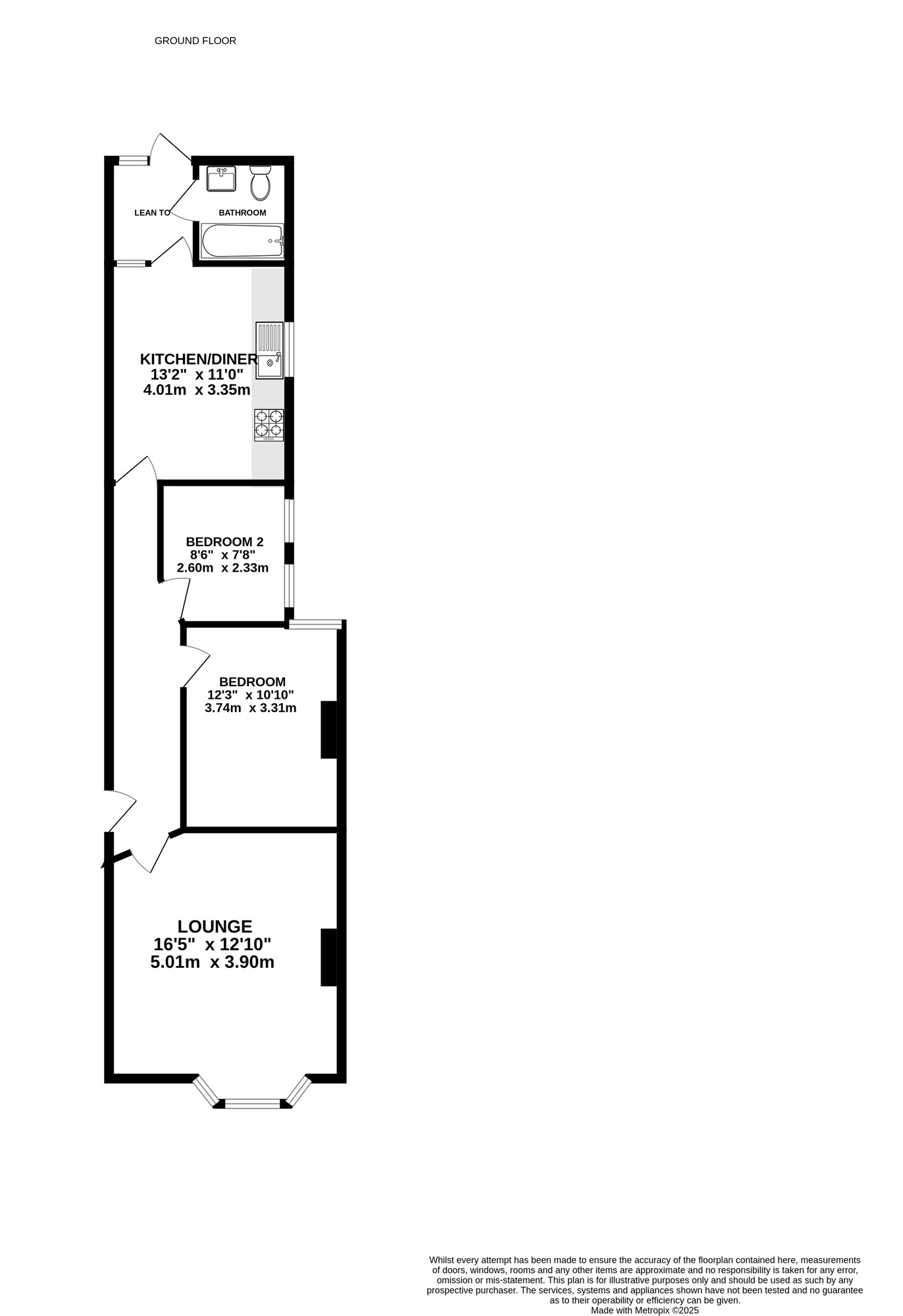 Floorplan of 2 bedroom  Flat for sale, Shadwell Road, Portsmouth, Hampshire, PO2