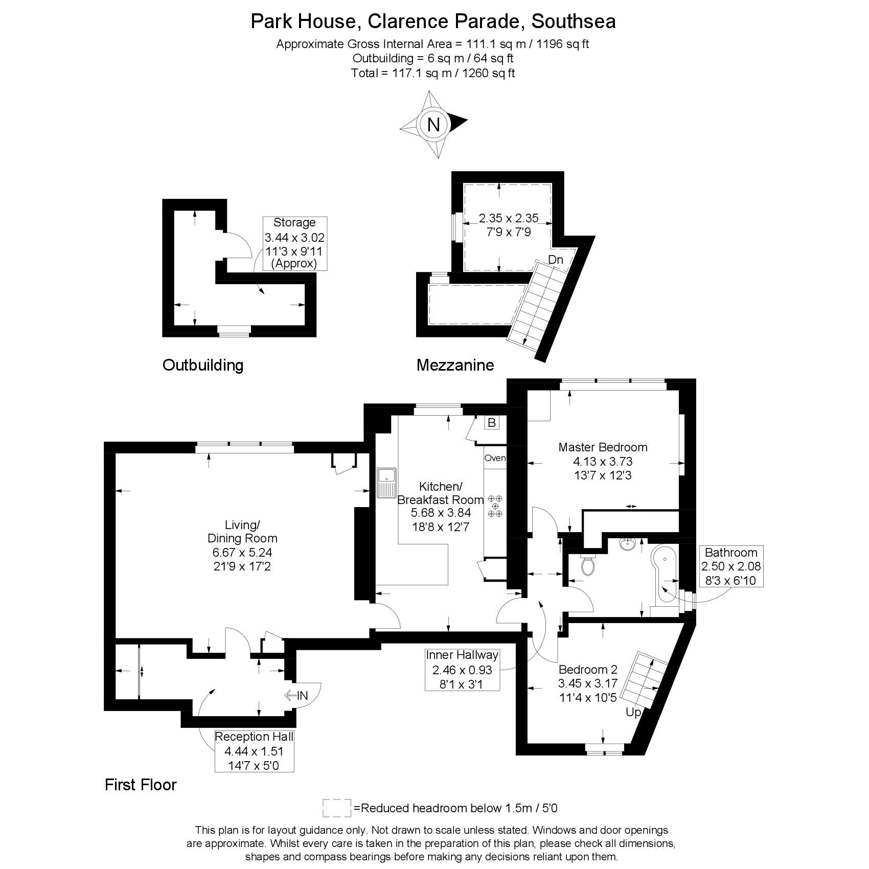 Floorplan of 2 bedroom  Flat for sale, Clarence Parade, Southsea, Hampshire, PO5