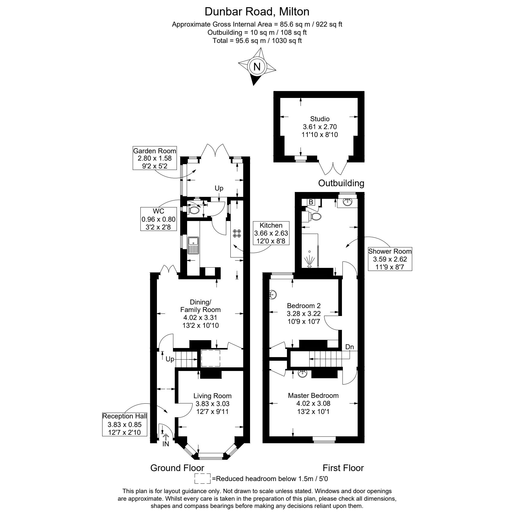 Floorplan of 2 bedroom Mid Terrace House for sale, Dunbar Road, Southsea, Hampshire, PO4