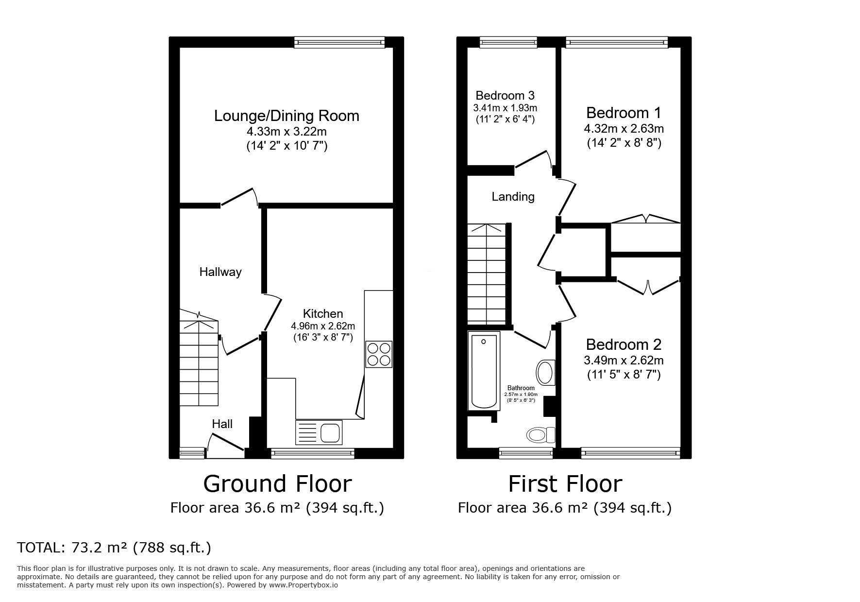 Floorplan of 3 bedroom Flat for sale, Lumsden Road, Southsea, Hampshire, PO4