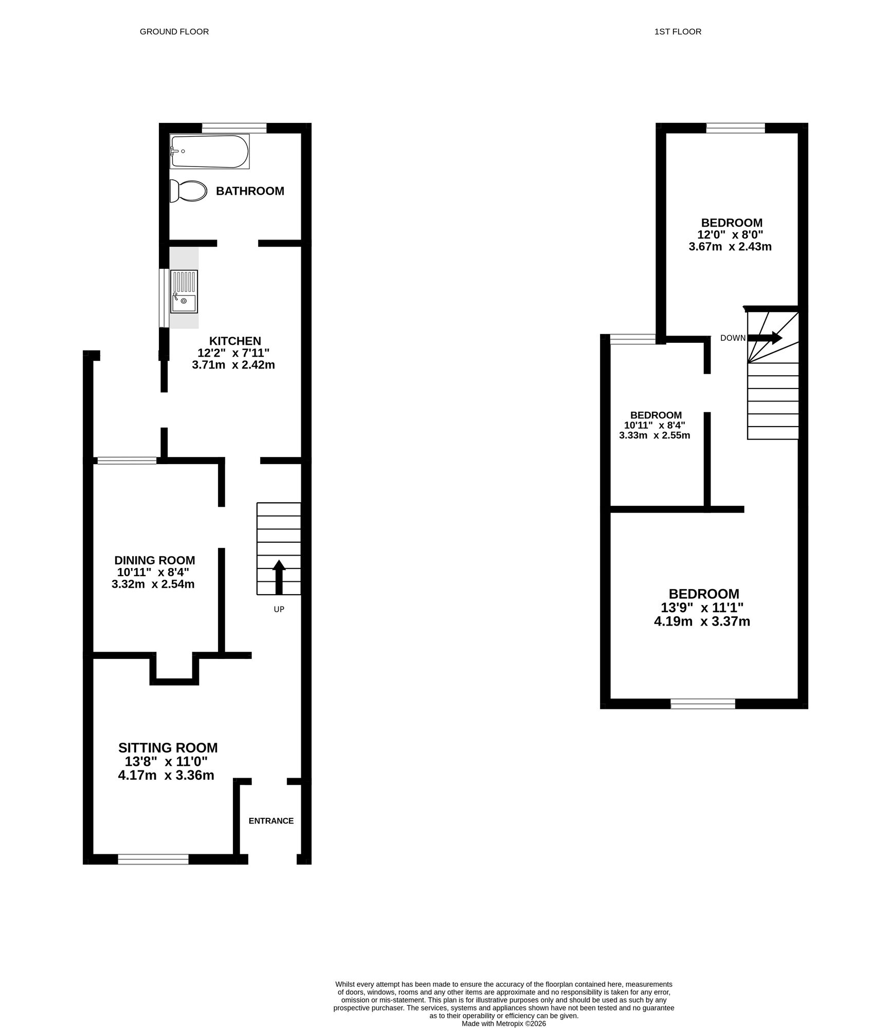 Floorplan of 3 bedroom Mid Terrace House for sale, Forton Road, Gosport, Hampshire, PO12
