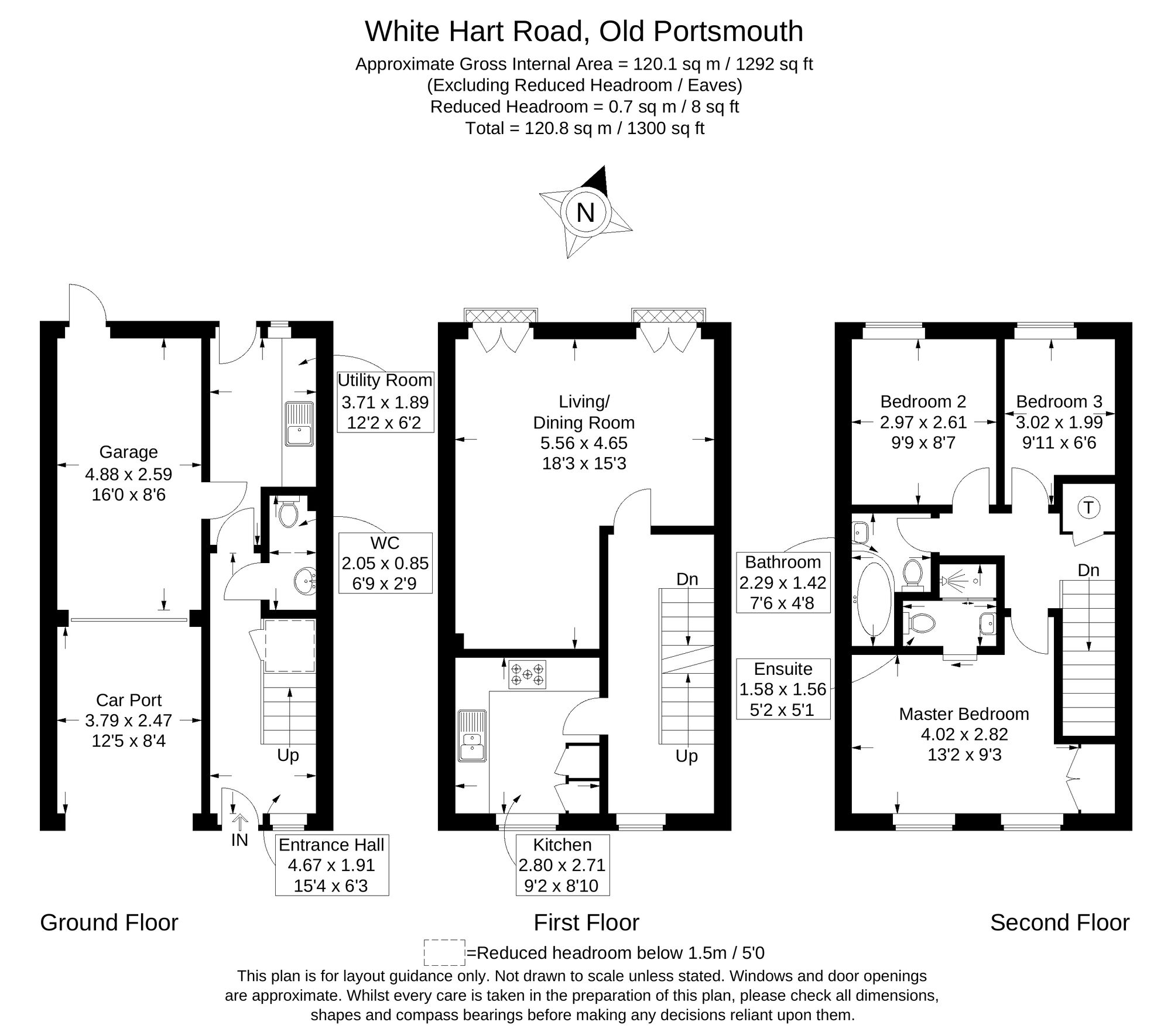Floorplan of 3 bedroom Mid Terrace House for sale, White Hart Road, Portsmouth, Hampshire, PO1
