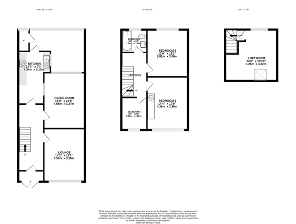 Floorplan of 4 bedroom Mid Terrace House for sale, Magdalen Road, Portsmouth, Hampshire, PO2