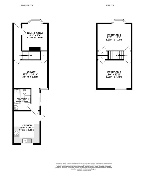 Floorplan of 2 bedroom Mid Terrace House for sale, Kingsley Road, Southsea, Hampshire, PO4