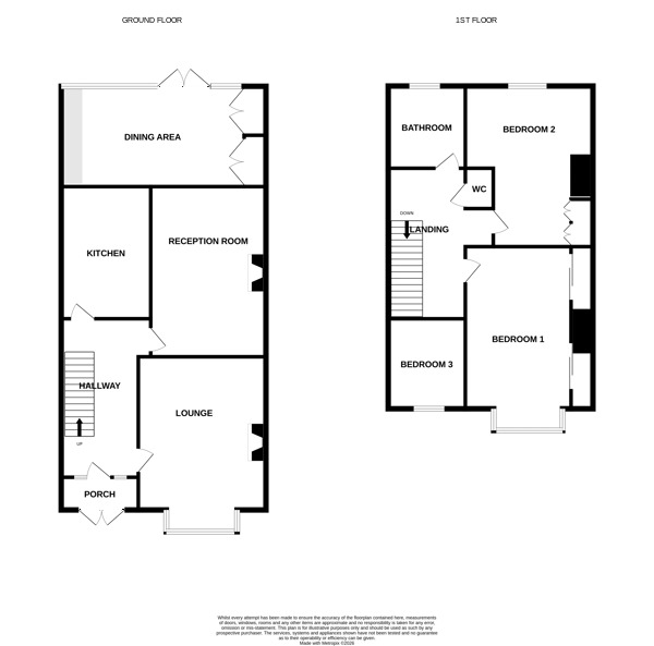 Floorplan of 3 bedroom Mid Terrace House for sale, Mansvid Avenue, Drayton, Hampshire, PO6
